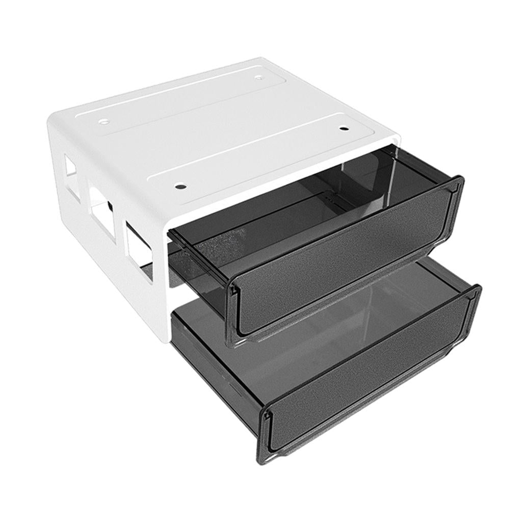 Self Stick Table Storage Box Hidden Storage Box for Sundries Closet Office Black S