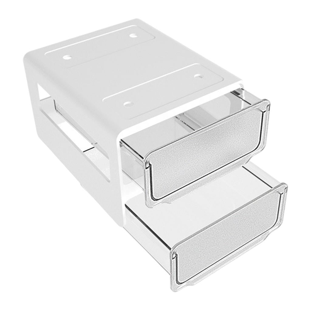 Self Stick Table Storage Box Hidden Storage Box for Sundries Closet Office White L