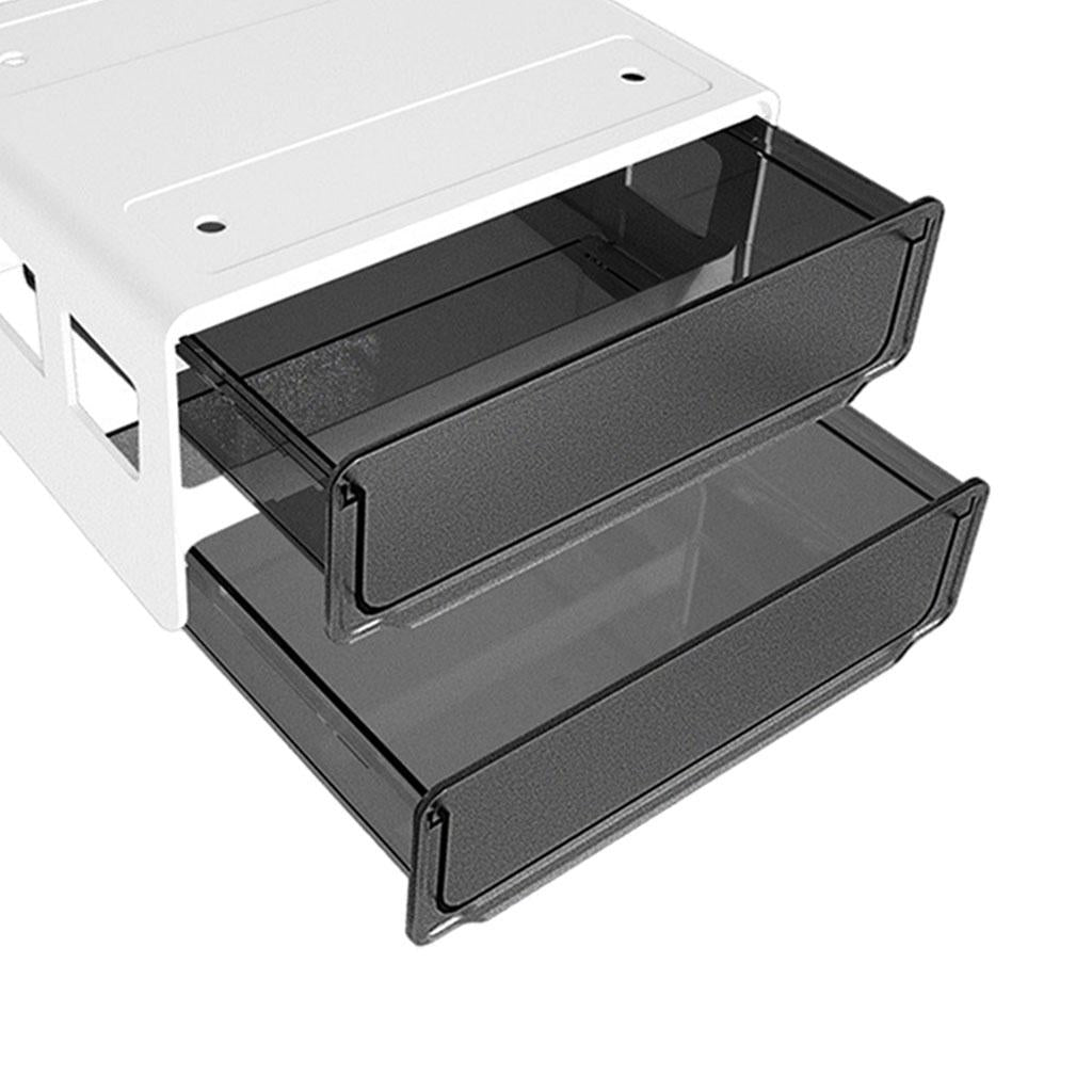 Self Stick Table Storage Box Hidden Storage Box for Sundries Closet Office Black L