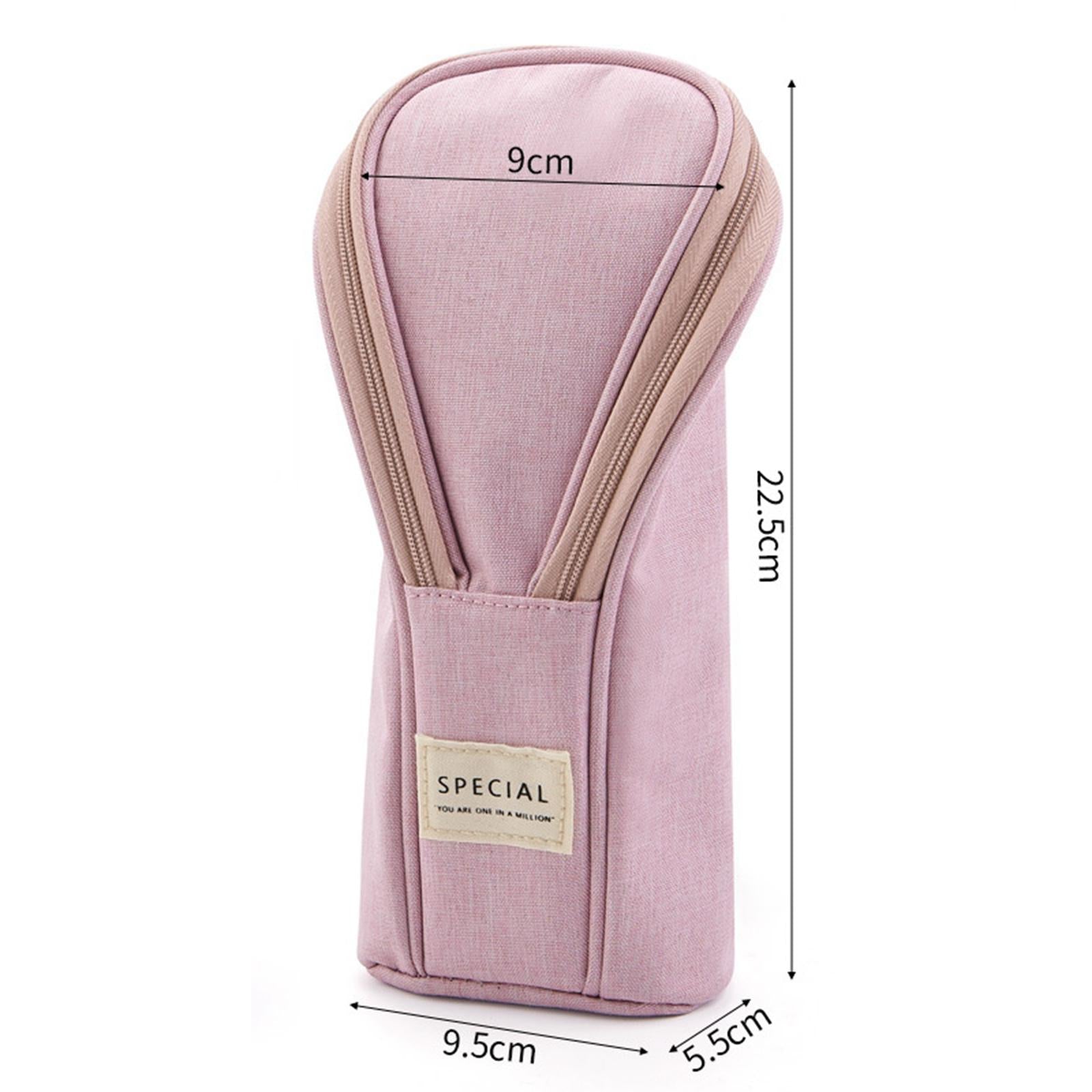 Stationery Storage Bag Desktop Pencil Case Home School Supplies for Adults Pink