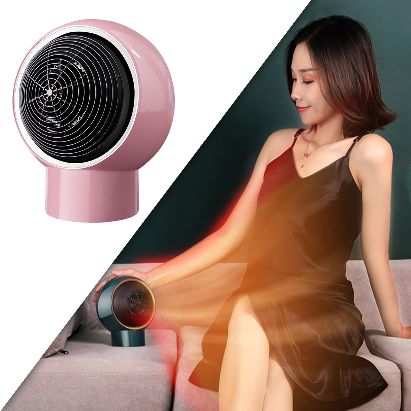 Space Heater Bedroom Heating Fan Overheat Protection Thermostat Home Indoor Pink