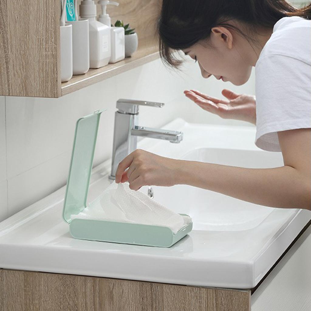 Lightweight Mask Box Pollution-Free Anti-Dust Keep Mask Clean for Home Green