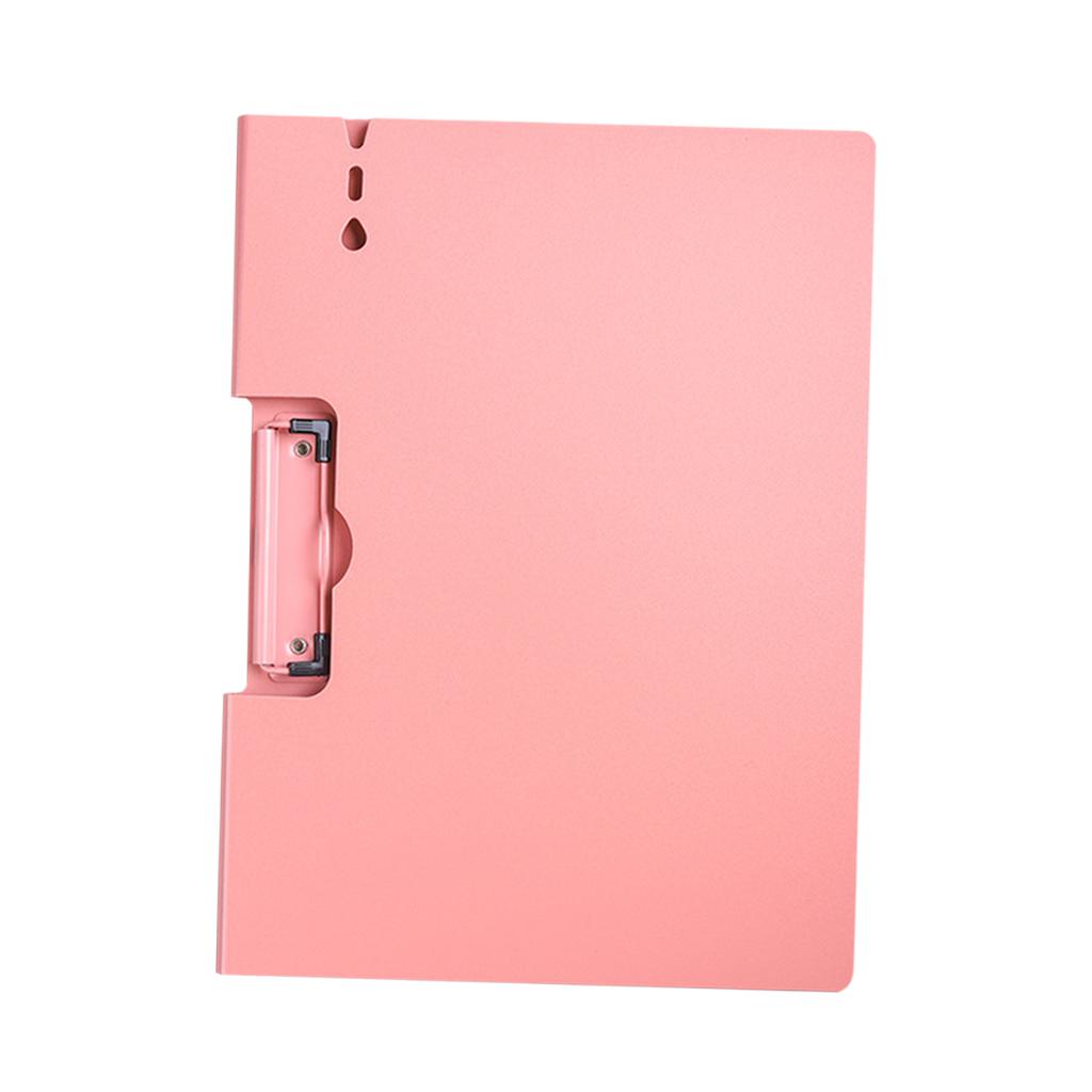 File Folders File Organizer Frosted Multifunctional A4 Clipboard for School Horizontal Pink