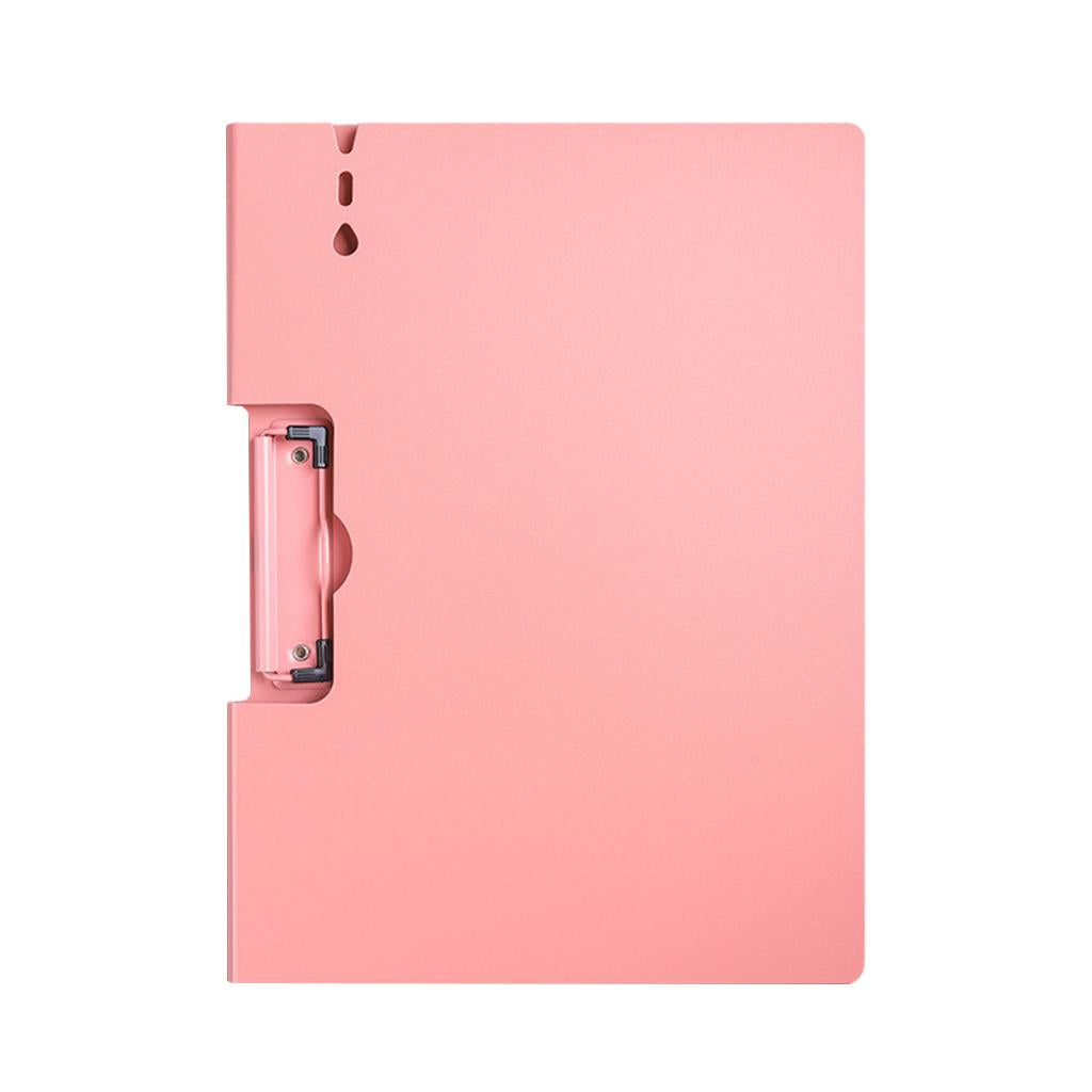 File Folders File Organizer Frosted Multifunctional A4 Clipboard for School Horizontal Pink