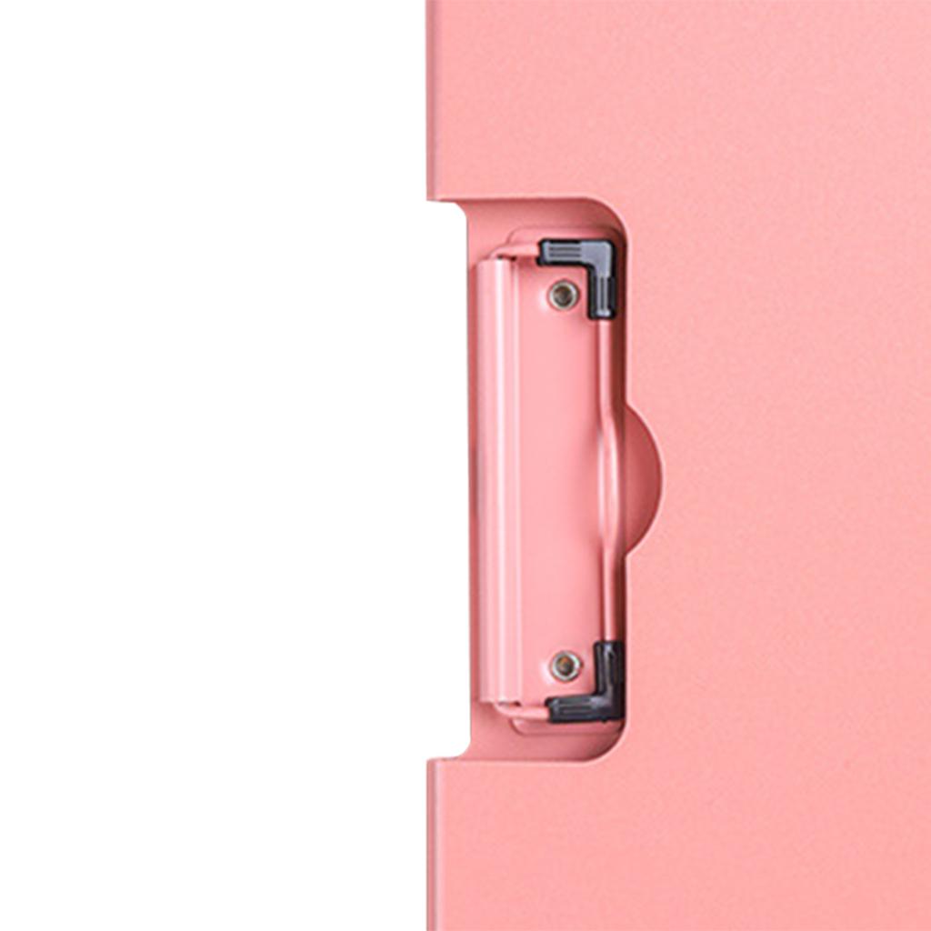 File Folders File Organizer Frosted Multifunctional A4 Clipboard for School Horizontal Pink