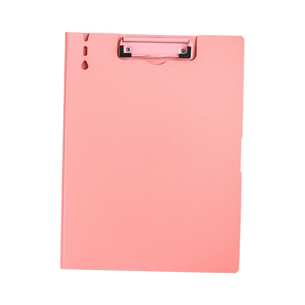 File Folders File Organizer Frosted Multifunctional A4 Clipboard for School Vertical Pink