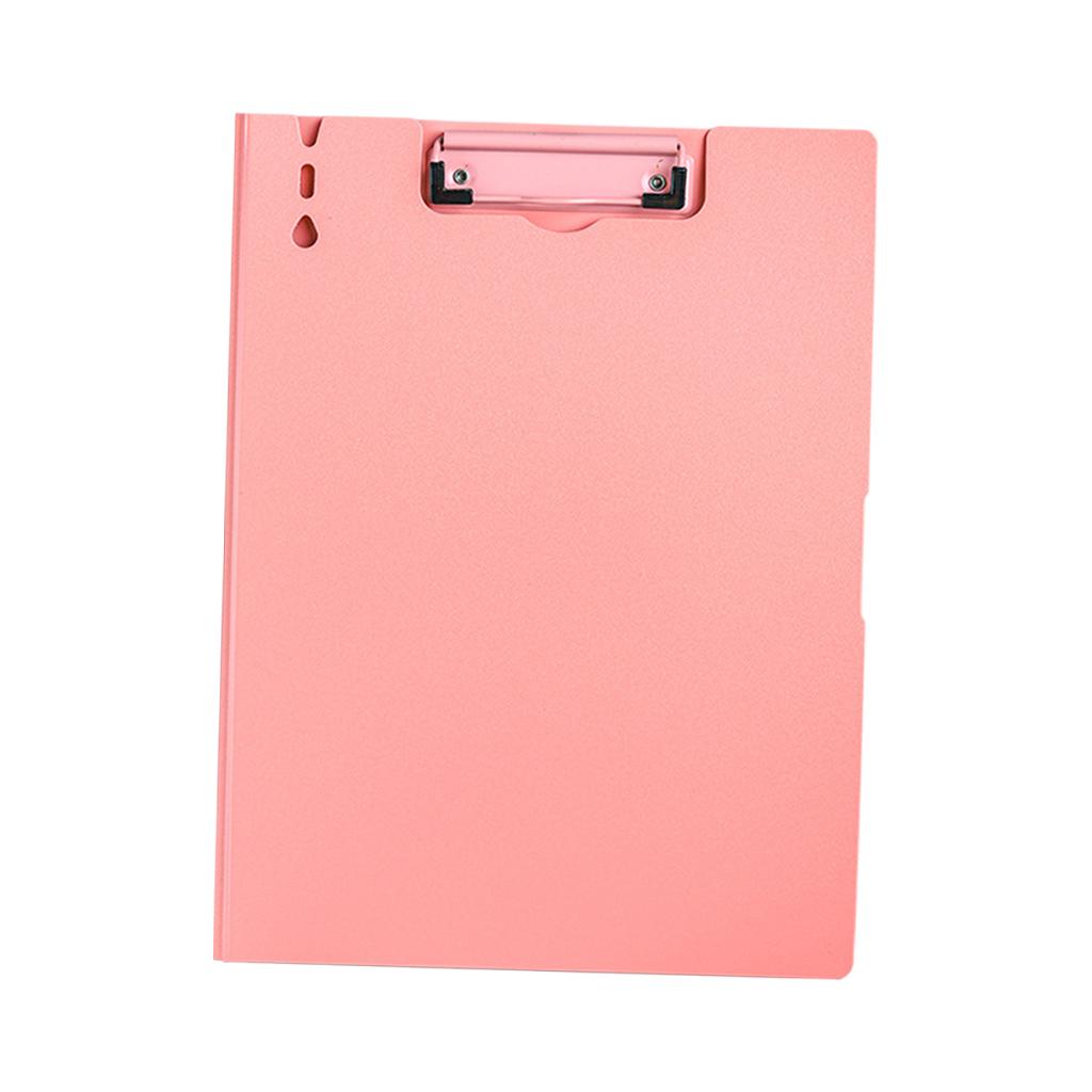 File Folders File Organizer Frosted Multifunctional A4 Clipboard for School Vertical Pink