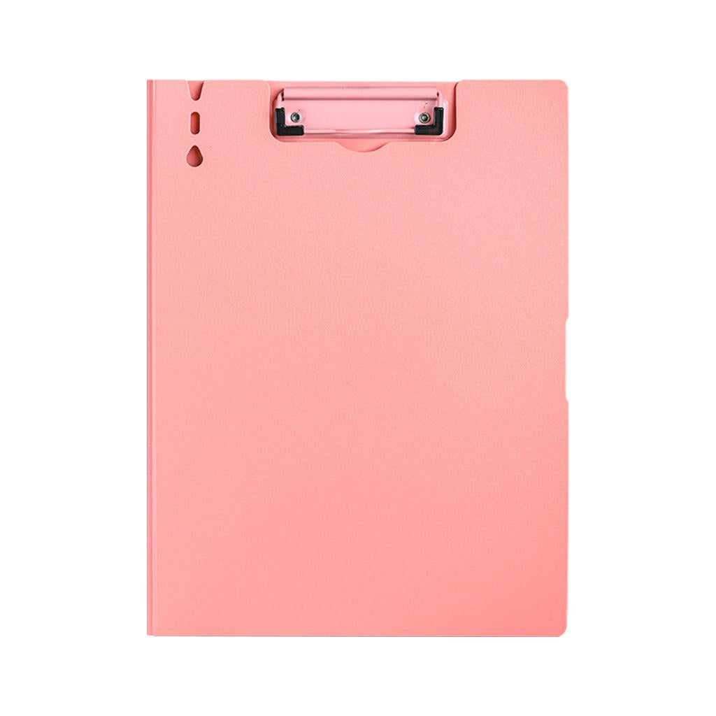 File Folders File Organizer Frosted Multifunctional A4 Clipboard for School Vertical Pink