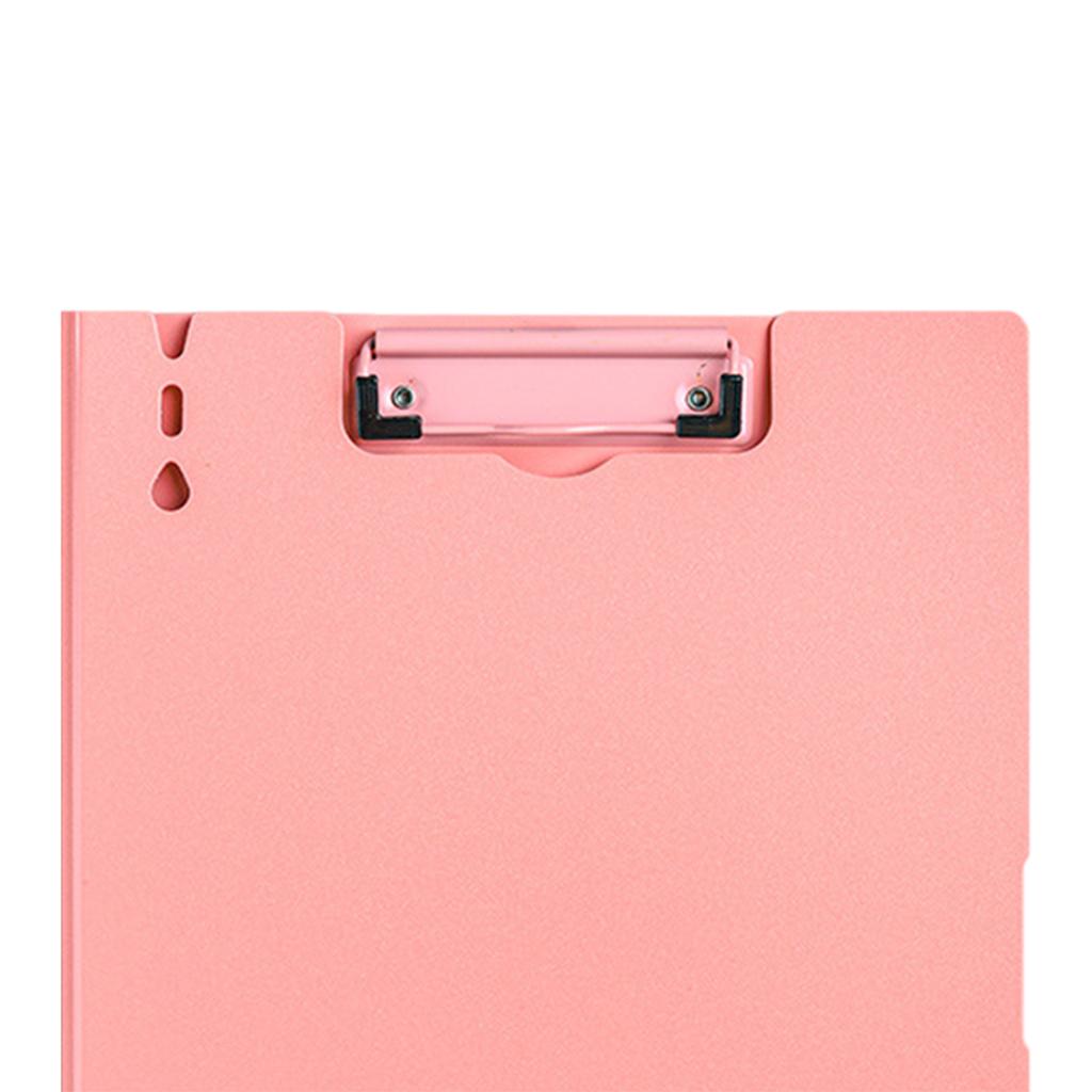 File Folders File Organizer Frosted Multifunctional A4 Clipboard for School Vertical Pink