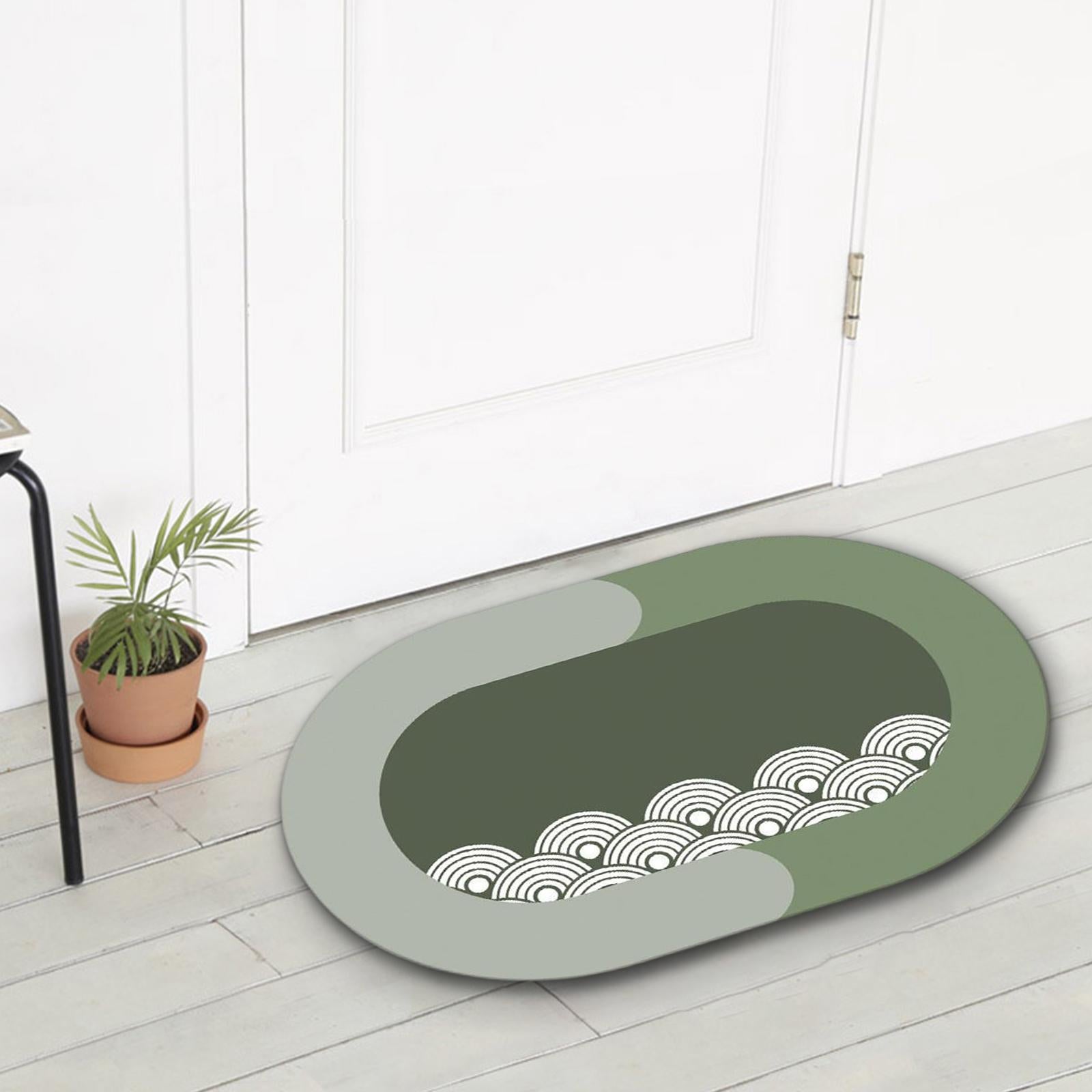 Anti-Slip Bath Mat 50x80cm Comfortable Soft Quick Drying for Shower Bathroom green