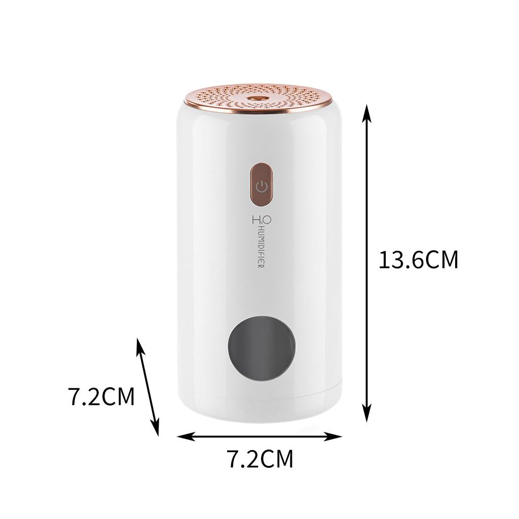 0.5L Air Humidifier USB Portable Ultrasonic Mini for Bedroom Room Bedside white