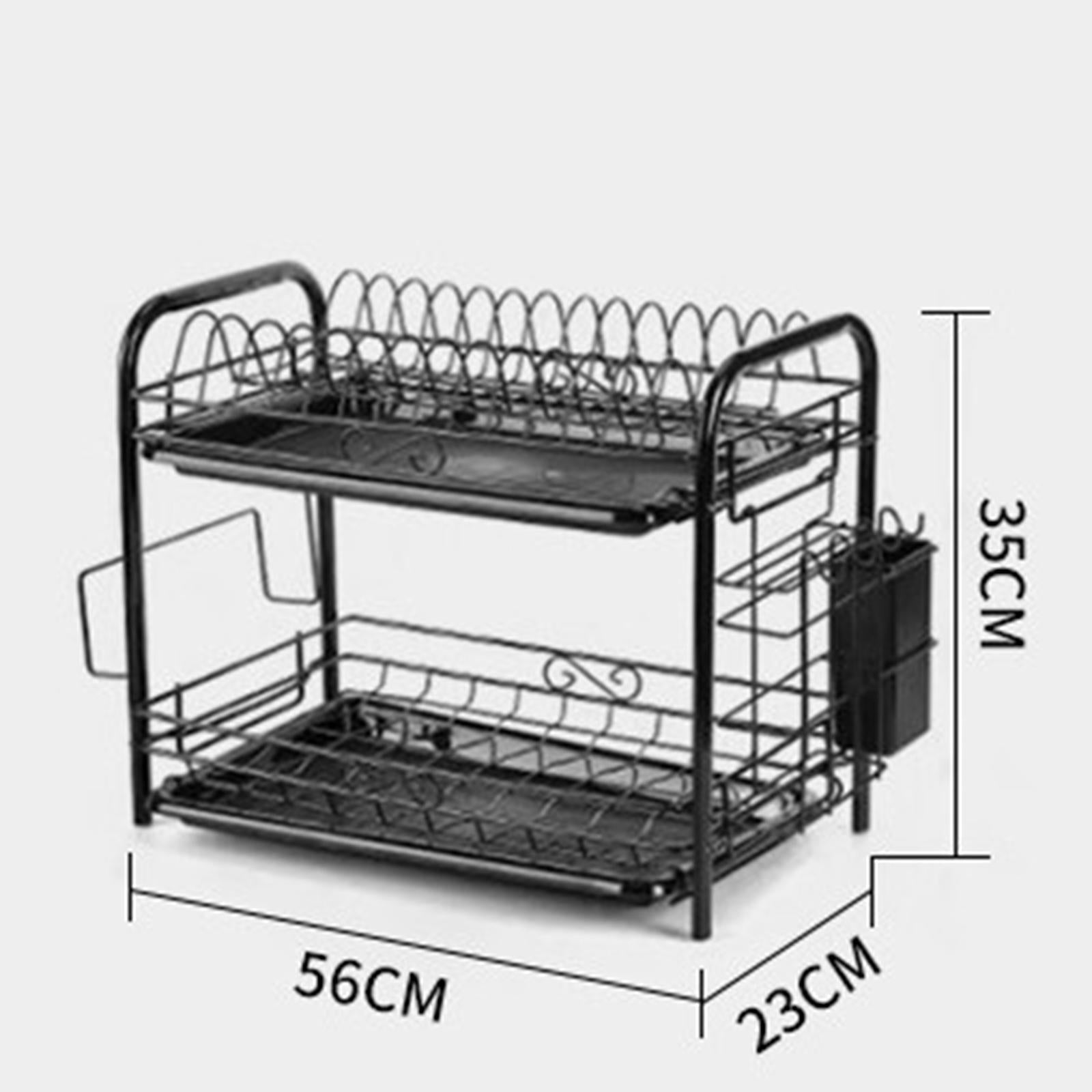 Multi-Functional Dish Drying Rack Tableware Organizer Kitchen Supplies 2 Tier