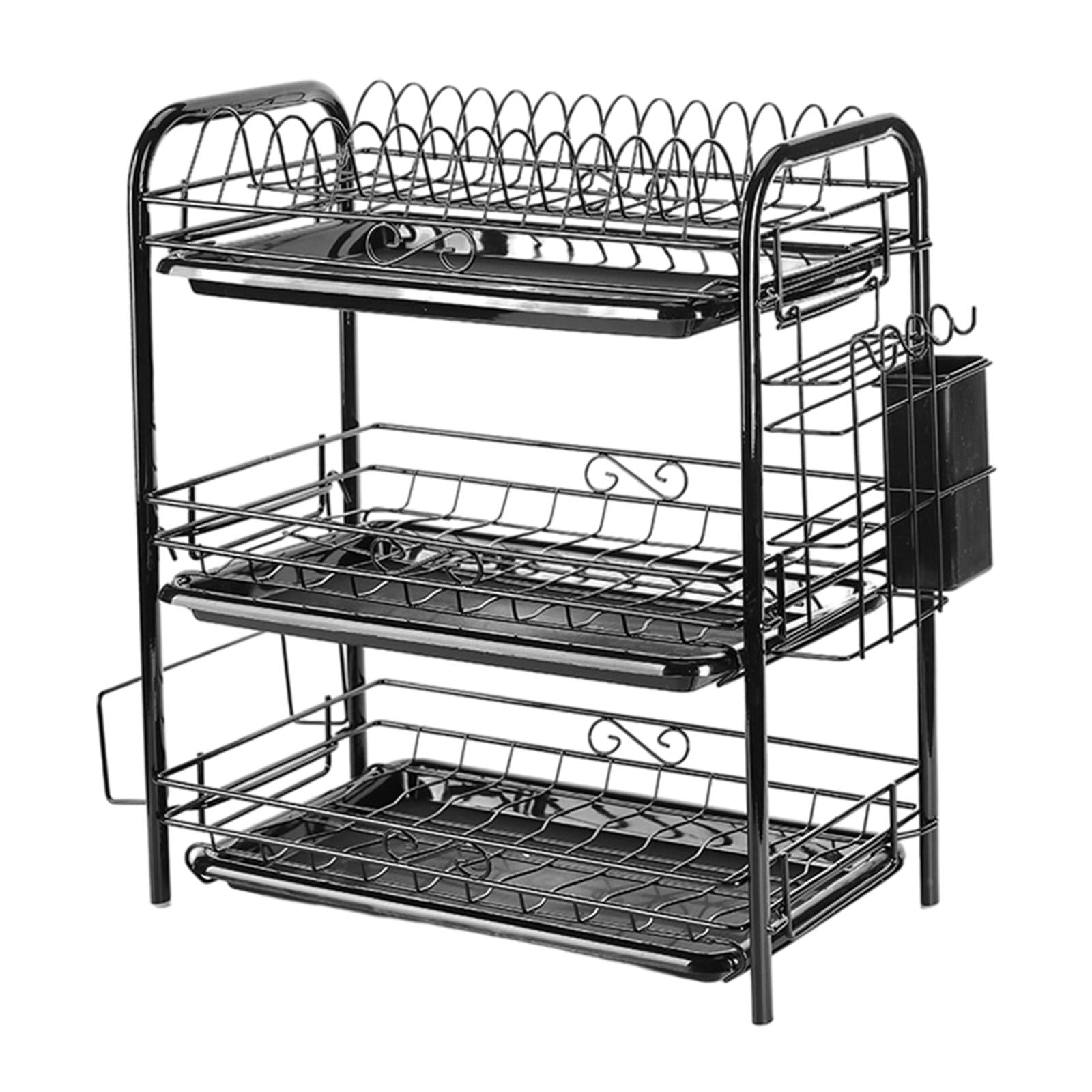 Multi-Functional Dish Drying Rack Tableware Organizer Kitchen Supplies 3 Tier
