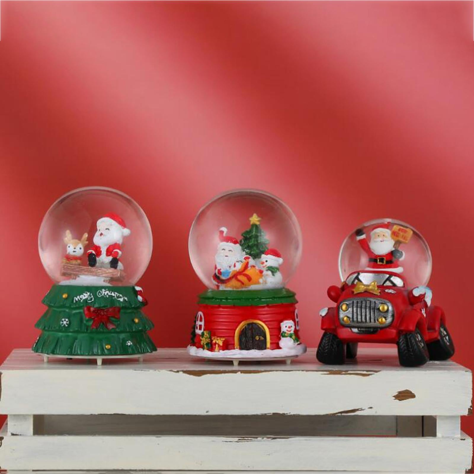 Christmas Romantic Ball Music Box Decoration for New Year Santa + Tree