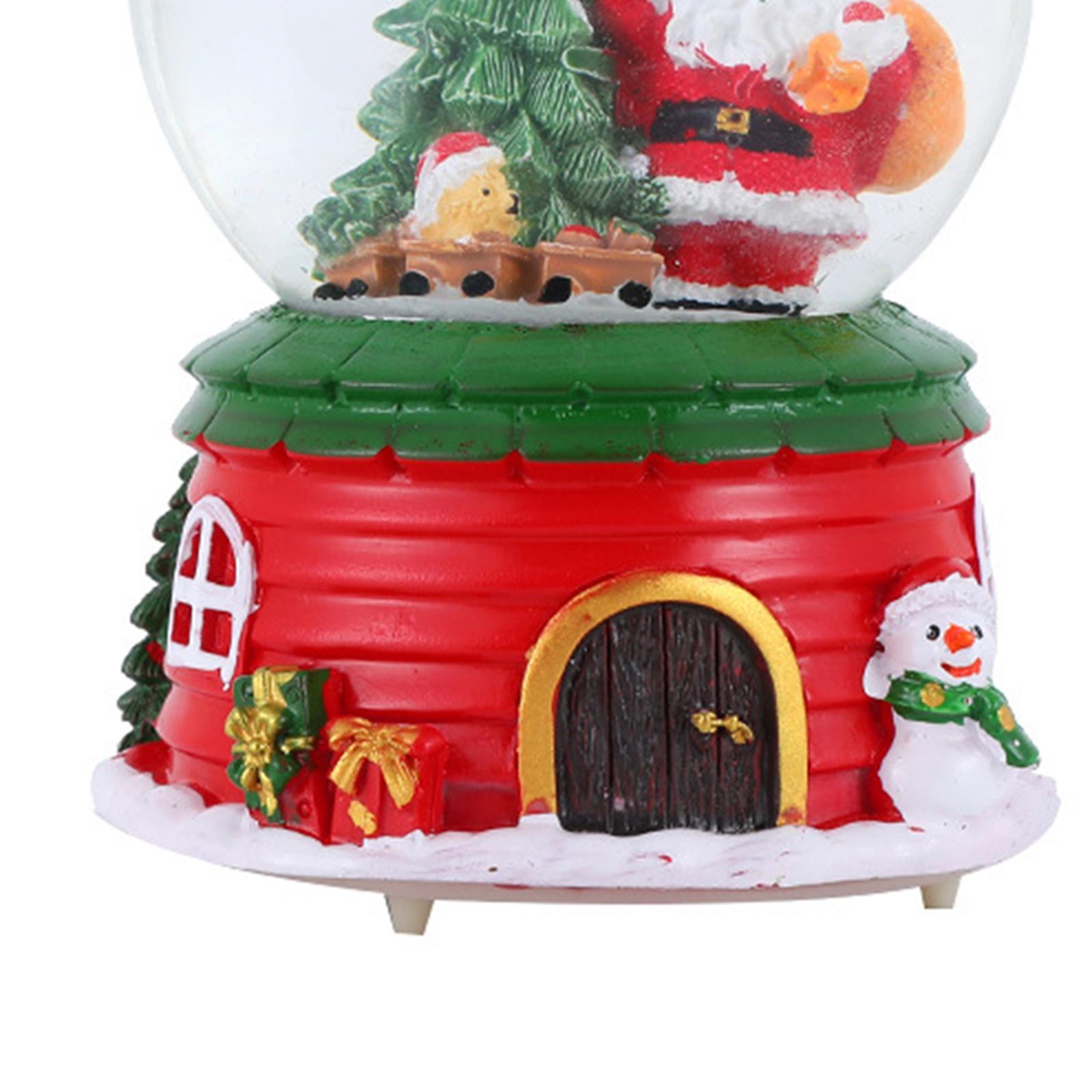 Christmas Romantic Ball Music Box Decoration for New Year Santa + Tree