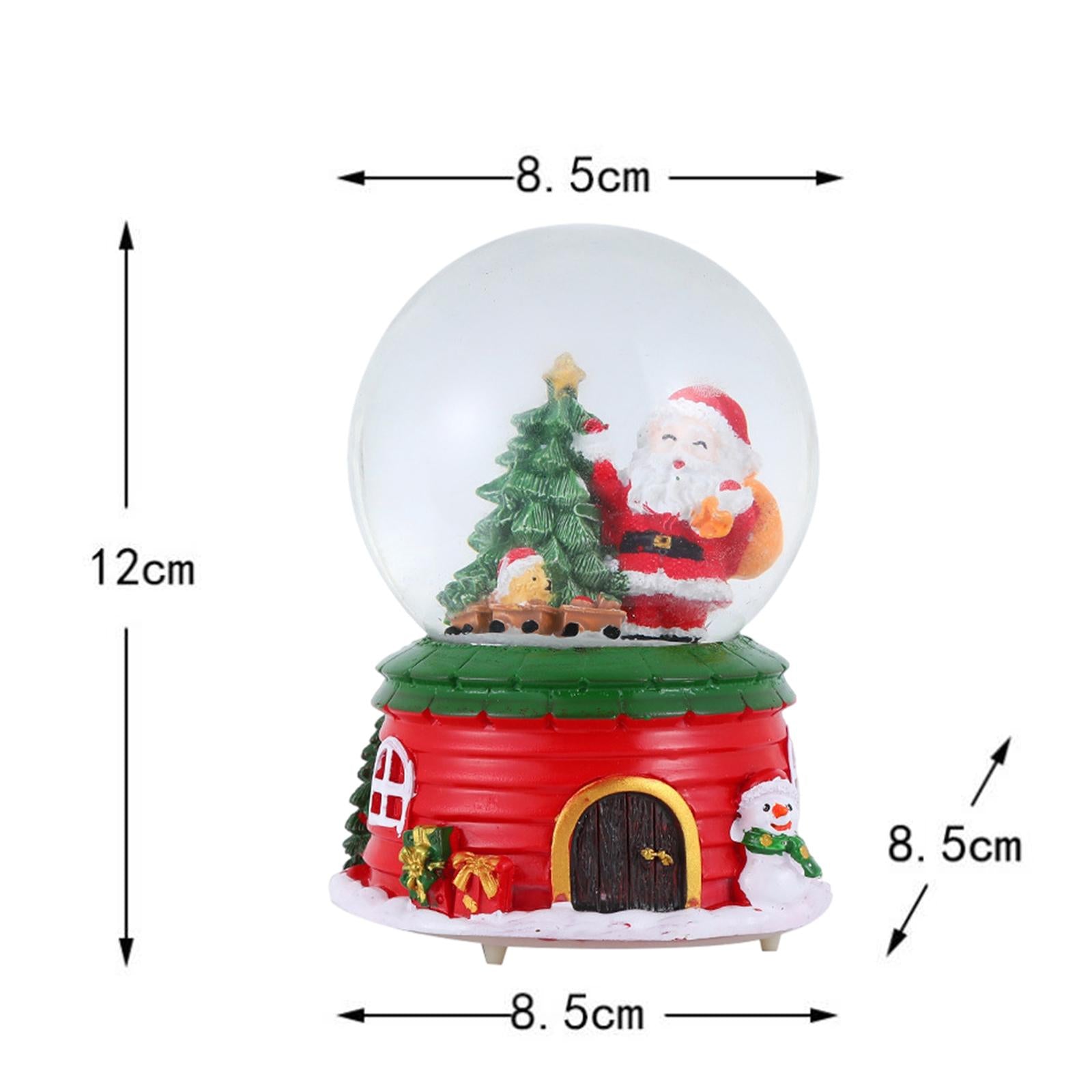 Christmas Romantic Ball Music Box Decoration for New Year Santa + Tree