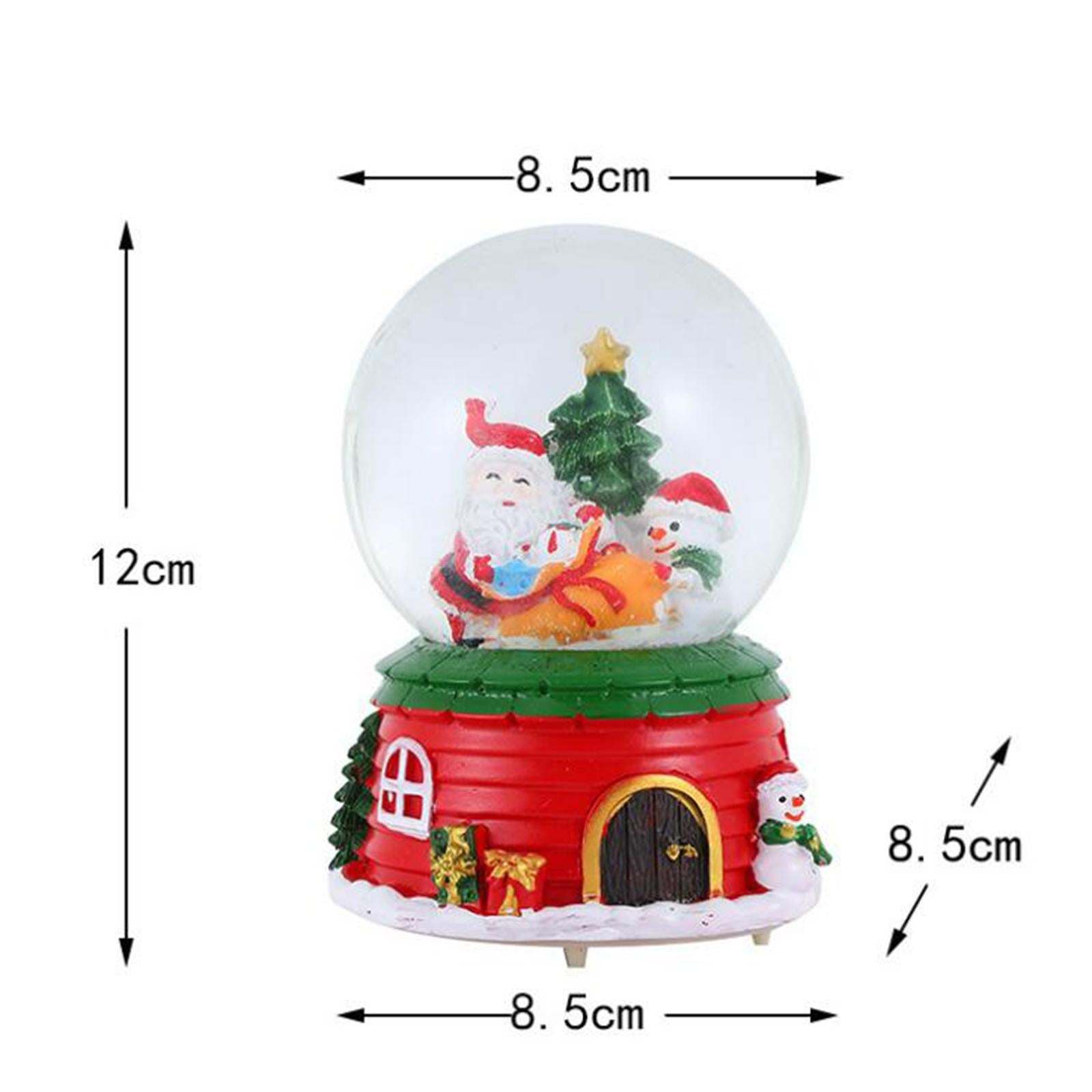 Christmas Romantic Ball Music Box Decoration for New Year Santa + Snowman