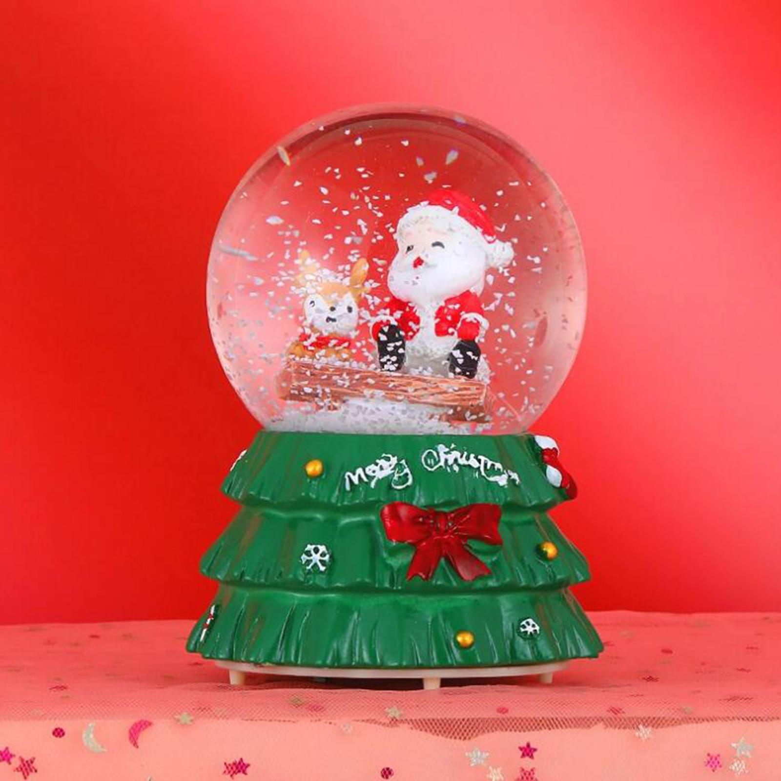 Christmas Romantic Ball Music Box Decoration for New Year Santa