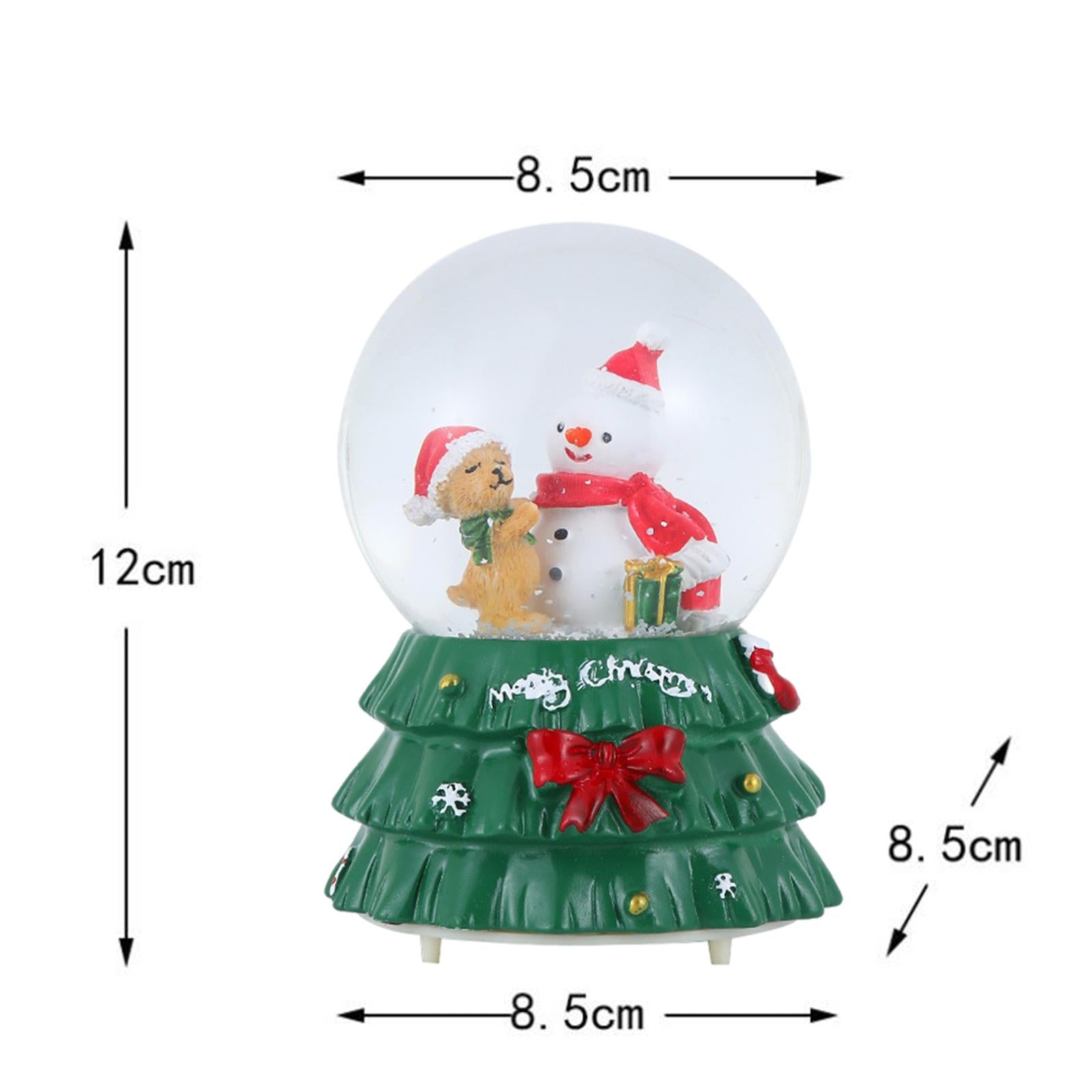 Christmas Romantic Ball Music Box Decoration for New Year Snowman