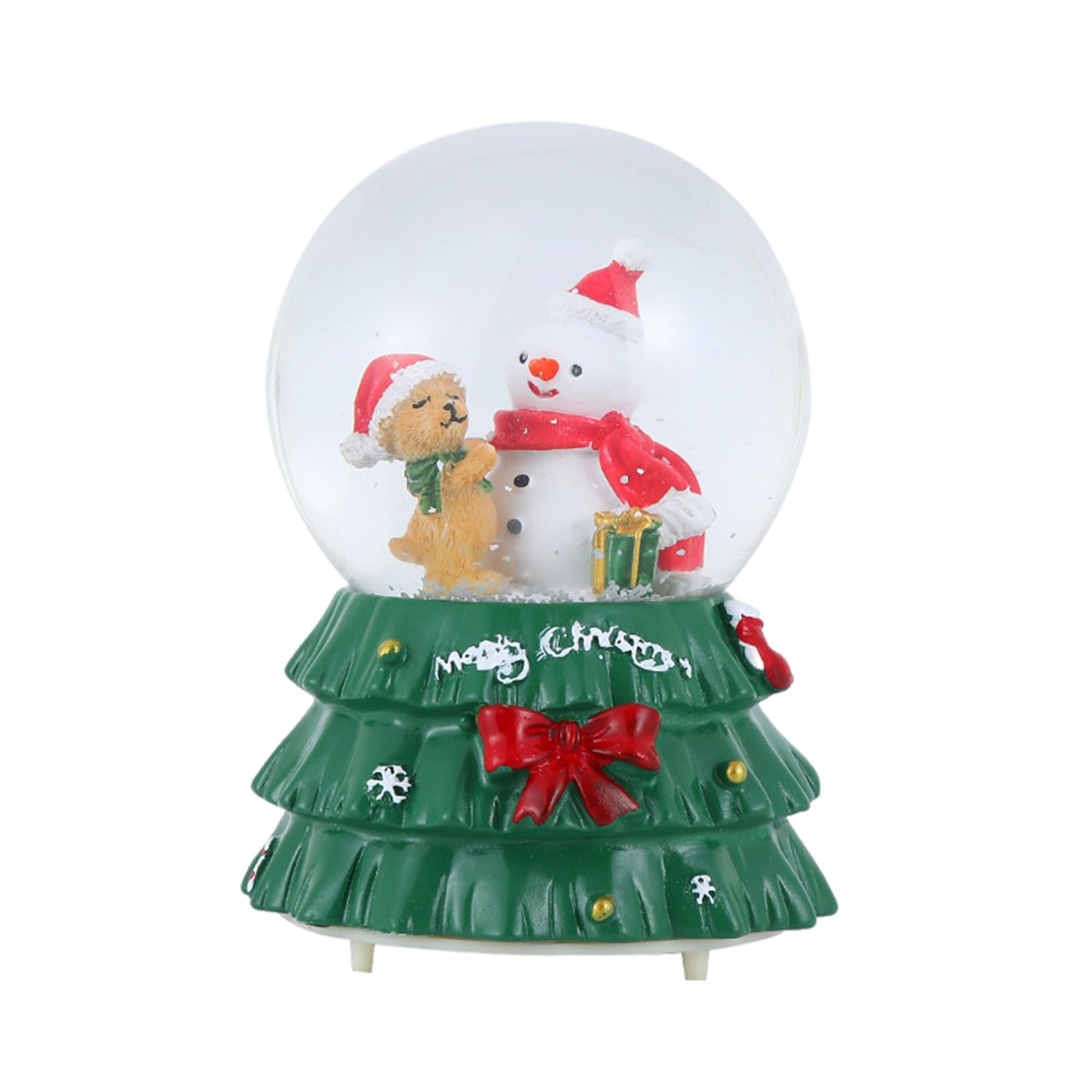 Christmas Romantic Ball Music Box Decoration for New Year Snowman