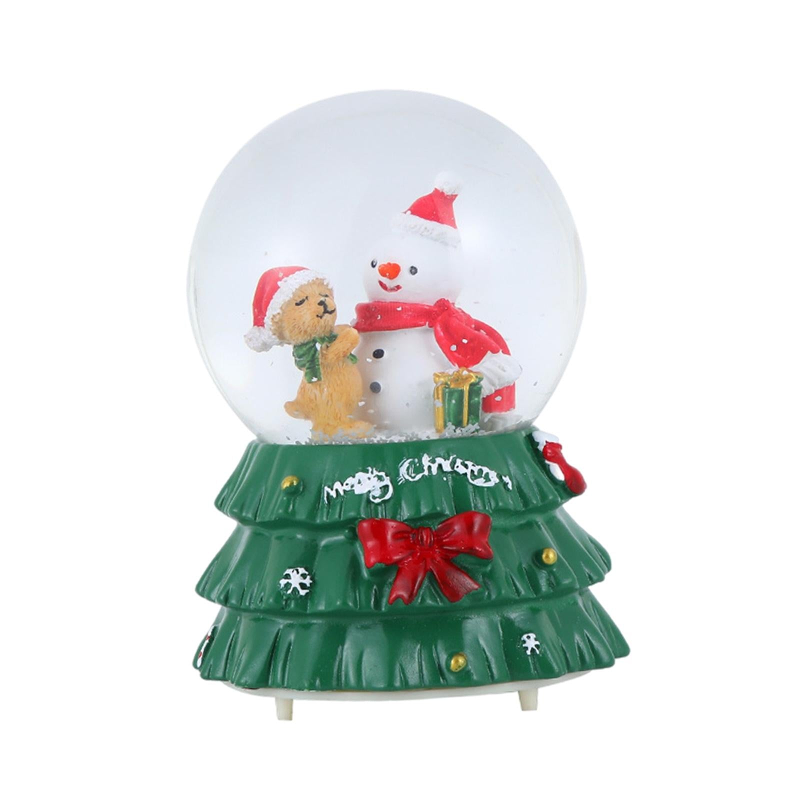 Christmas Romantic Ball Music Box Decoration for New Year Snowman