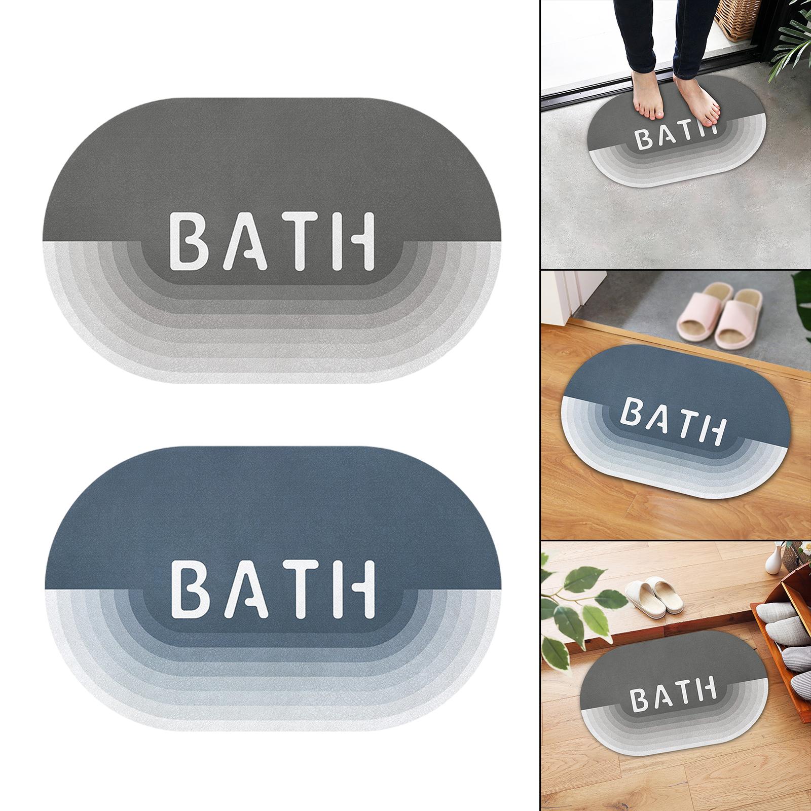 Nordic Style Bath Mat Polyester Soft Washable Non Slip 50x80cm for Balcony gray