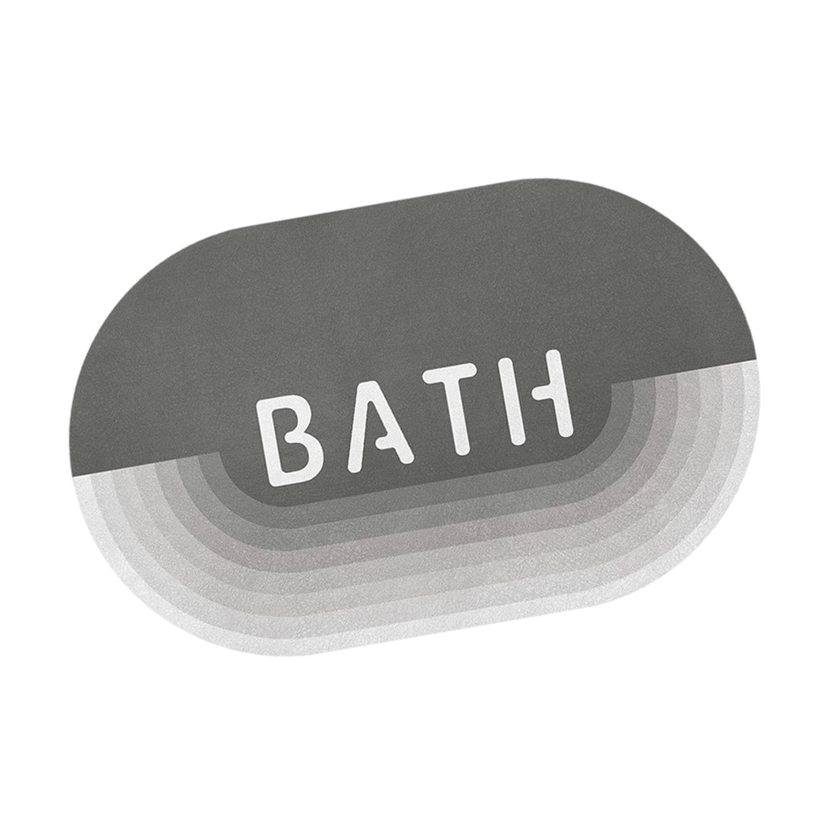 Nordic Style Bath Mat Polyester Soft Washable Non Slip 50x80cm for Balcony gray
