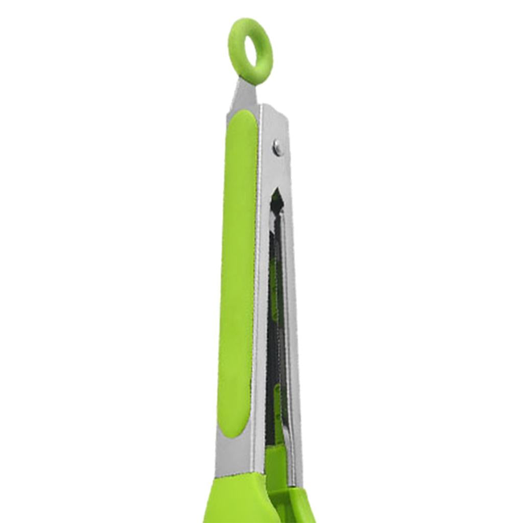 Kitchen Tongs with Silicone Tips Food BBQ Cooking Utensil 9 inch Green