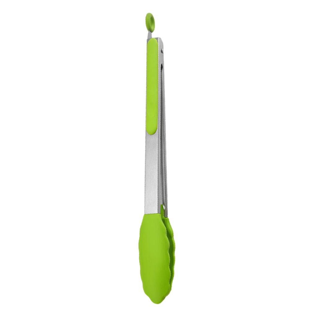 Kitchen Tongs with Silicone Tips Food BBQ Cooking Utensil 12 inch Green