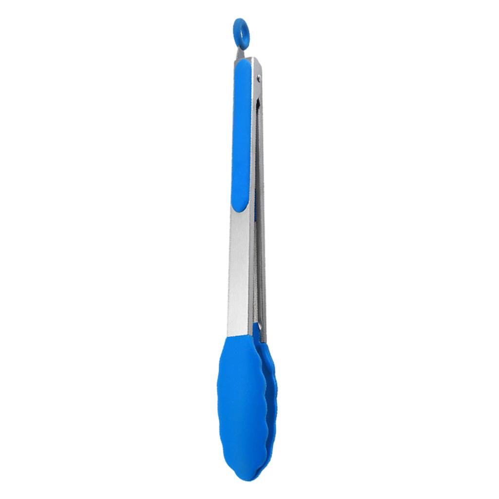 Kitchen Tongs with Silicone Tips Food BBQ Cooking Utensil 12 inch Blue