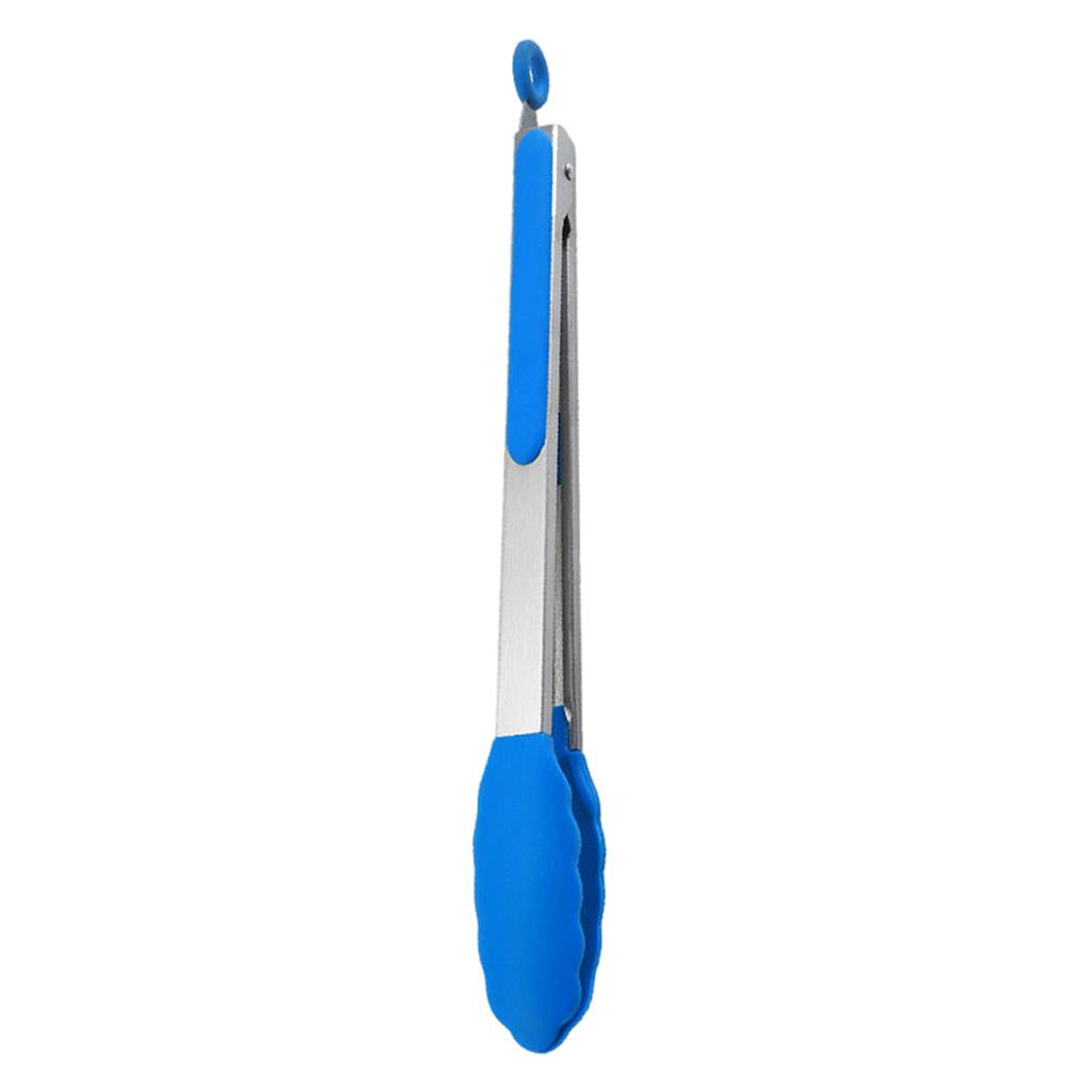 Kitchen Tongs with Silicone Tips Food BBQ Cooking Utensil 12 inch Blue