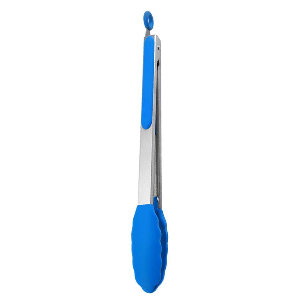 Kitchen Tongs with Silicone Tips Food BBQ Cooking Utensil 12 inch Blue