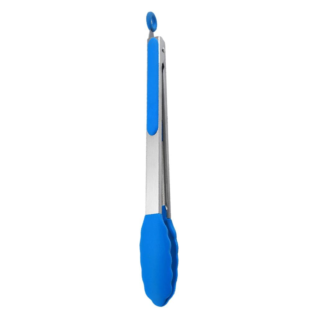 Kitchen Tongs with Silicone Tips Food BBQ Cooking Utensil 12 inch Blue