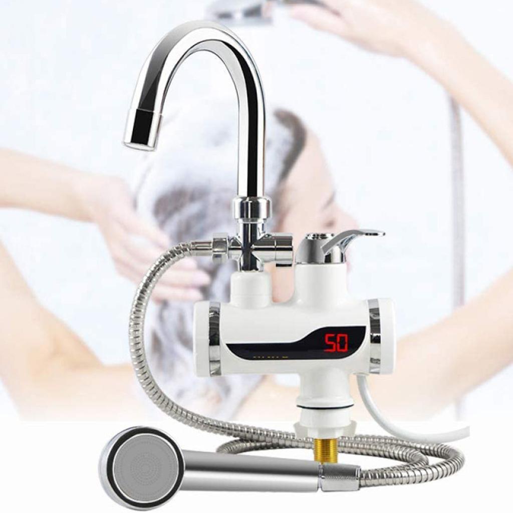 Electric Tankless Water Heater Instant Water Heating Home Bathroom 220V with Shower Under
