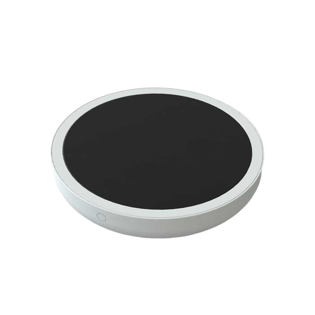 Electric Cup Mug Heater Mat Drinking Heating Pad Adjustable Temperature White Round
