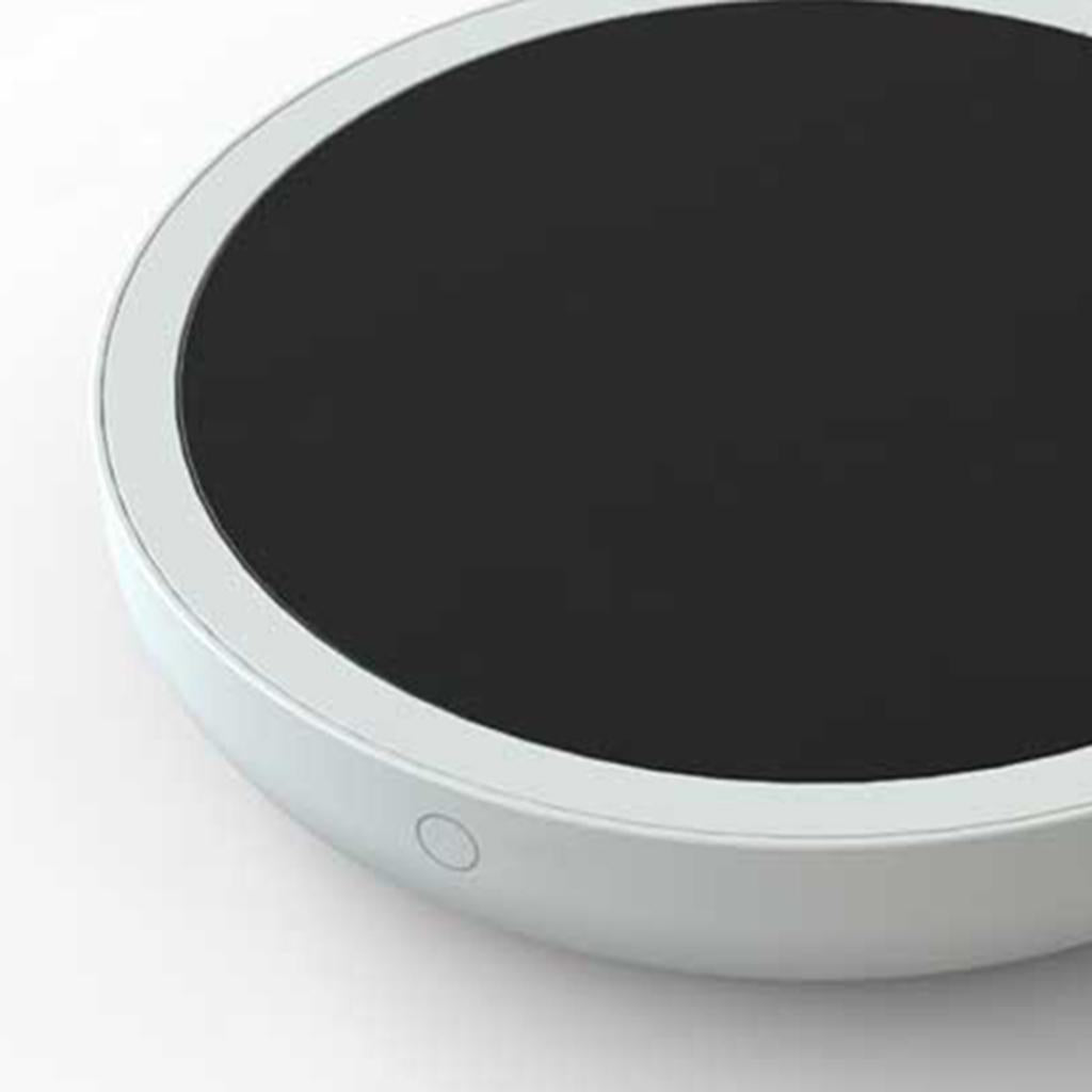 Electric Cup Mug Heater Mat  Auto Shut Off for Home Use EU-Plug White Round