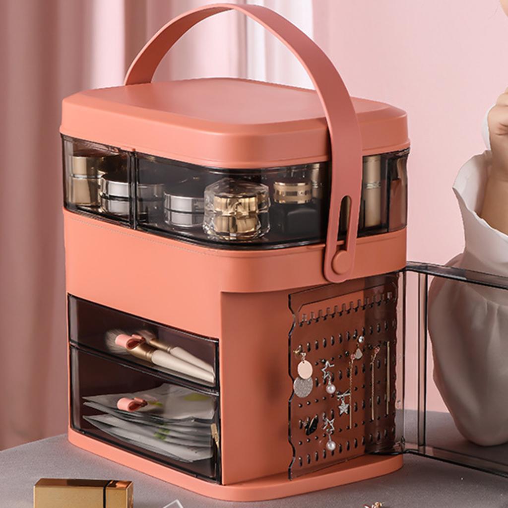 Makeup Storage Organize Box Cosmetic Storage Box for Bathroom Pink