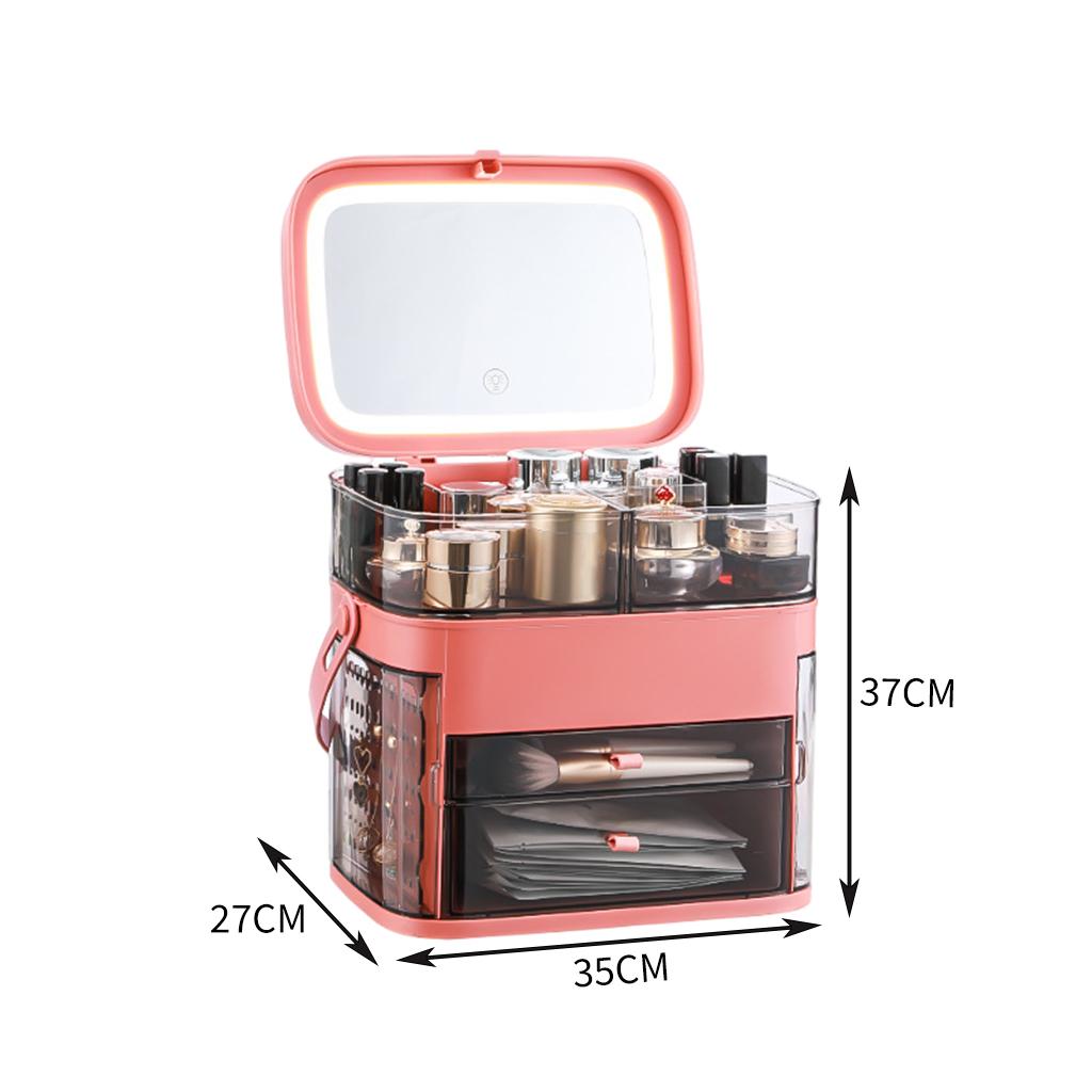 Makeup Storage Organize Box Cosmetic Storage Box for Bathroom Pink