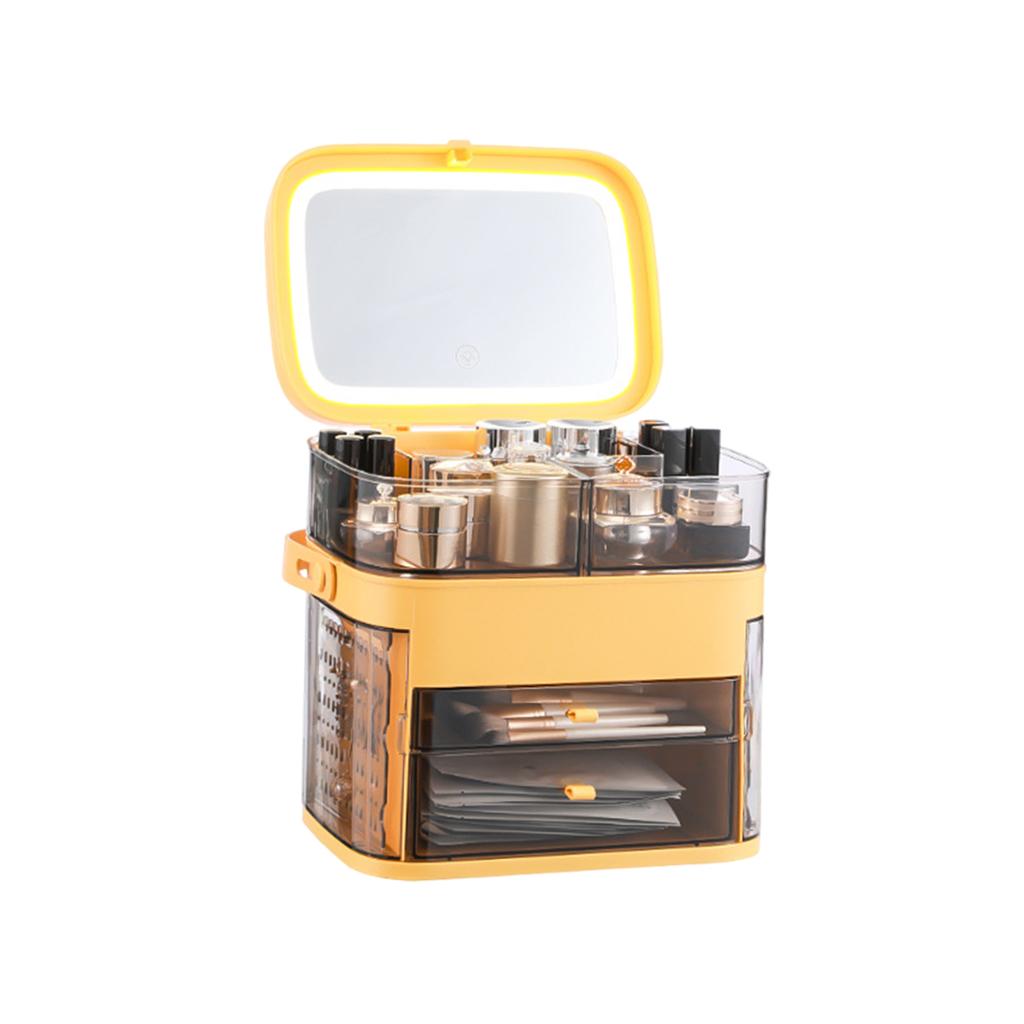 Makeup Storage Organize Box Cosmetic Storage Box for Bathroom Yellow