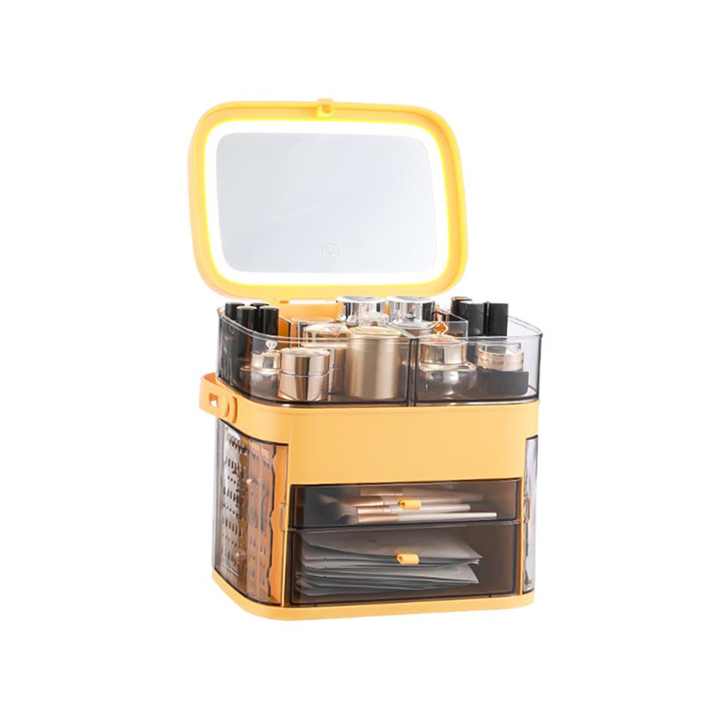 Makeup Storage Organize Box Cosmetic Storage Box for Bathroom Yellow