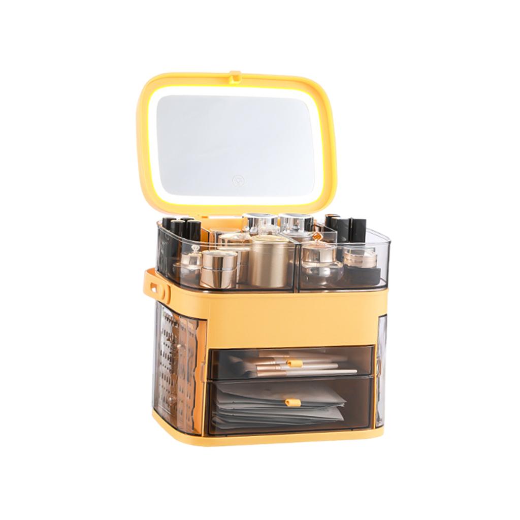 Makeup Storage Organize Box Cosmetic Storage Box for Bathroom Yellow
