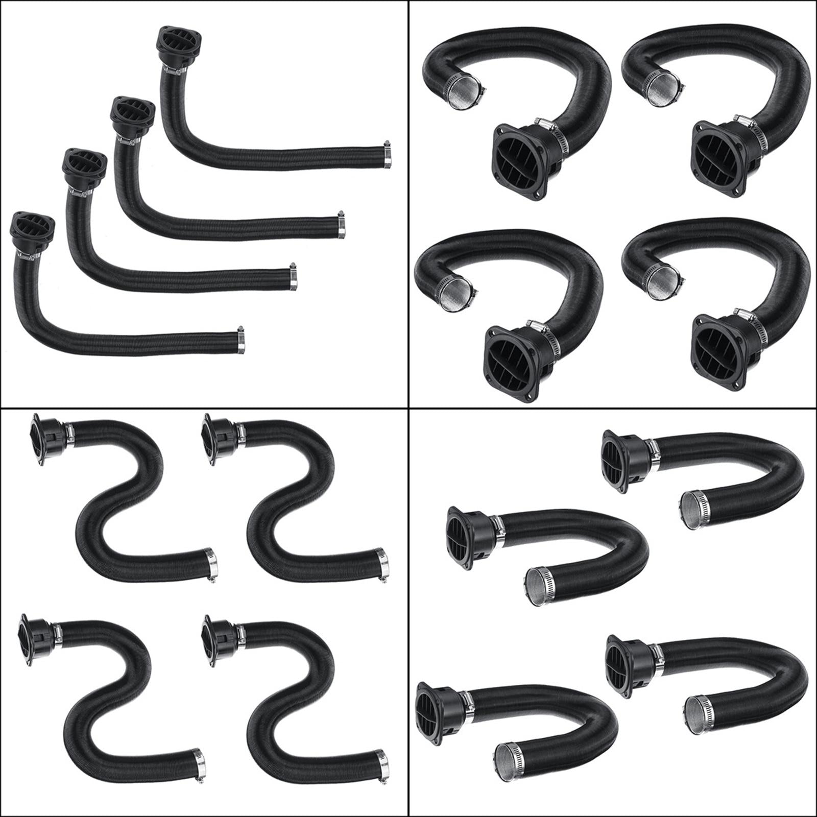 Auto Heater Pipe Ducting Kit Accessories for Air Diesel Heater 4 Holes Car