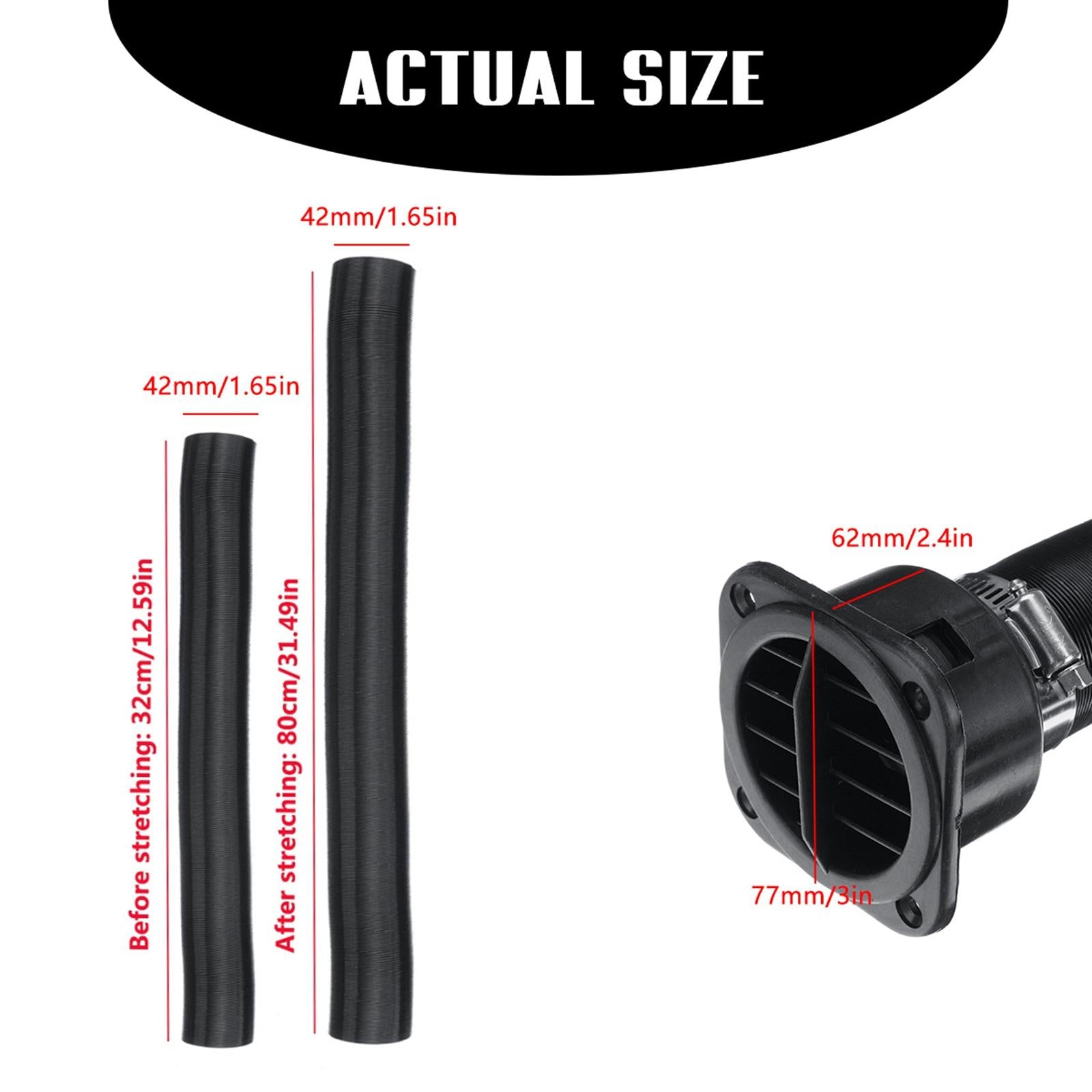 Auto Heater Pipe Ducting Kit Accessories for Air Diesel Heater 4 Holes Car