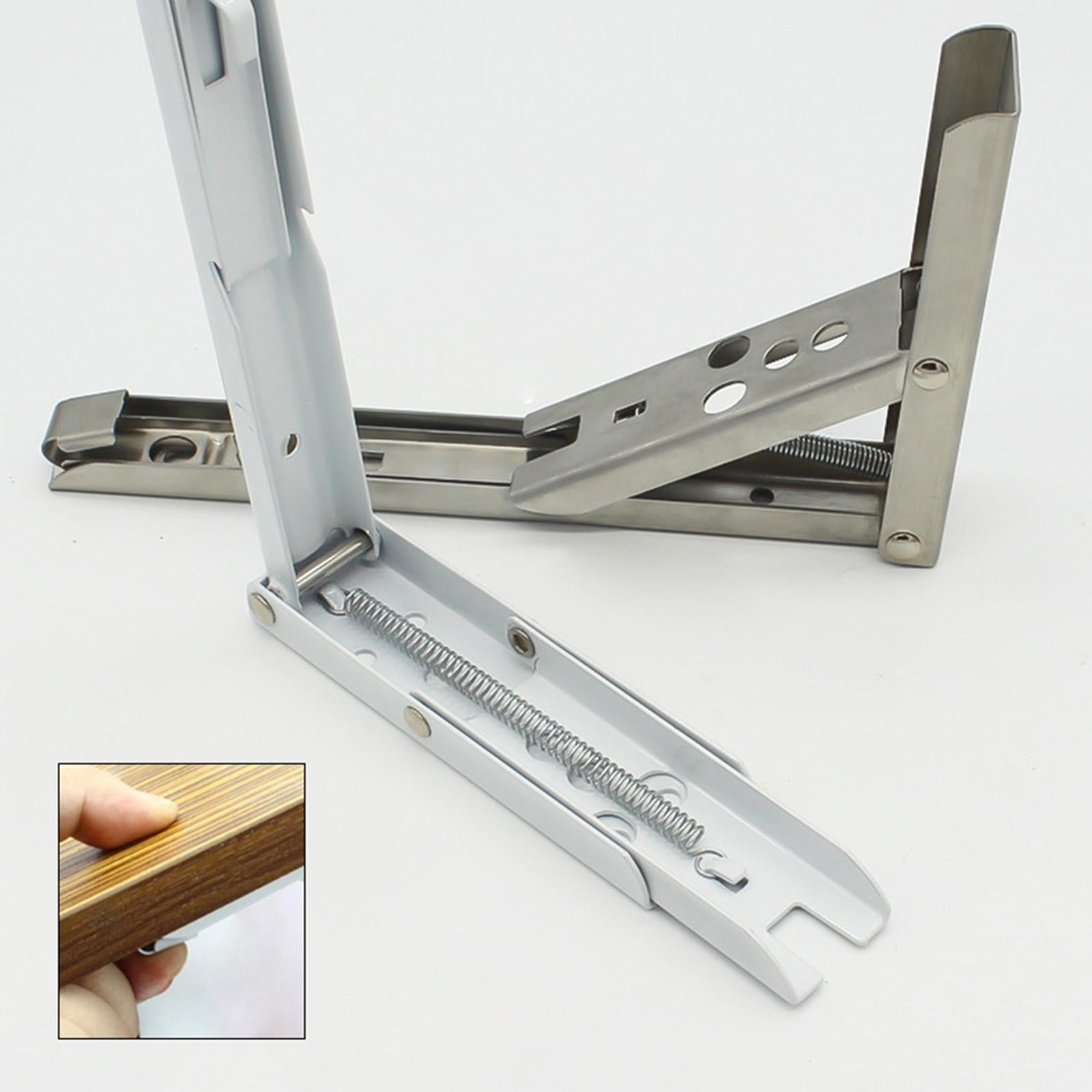 Metal Triangle Folding Angle Bracket Shelf Bracket DIY for Home Storage 10in white