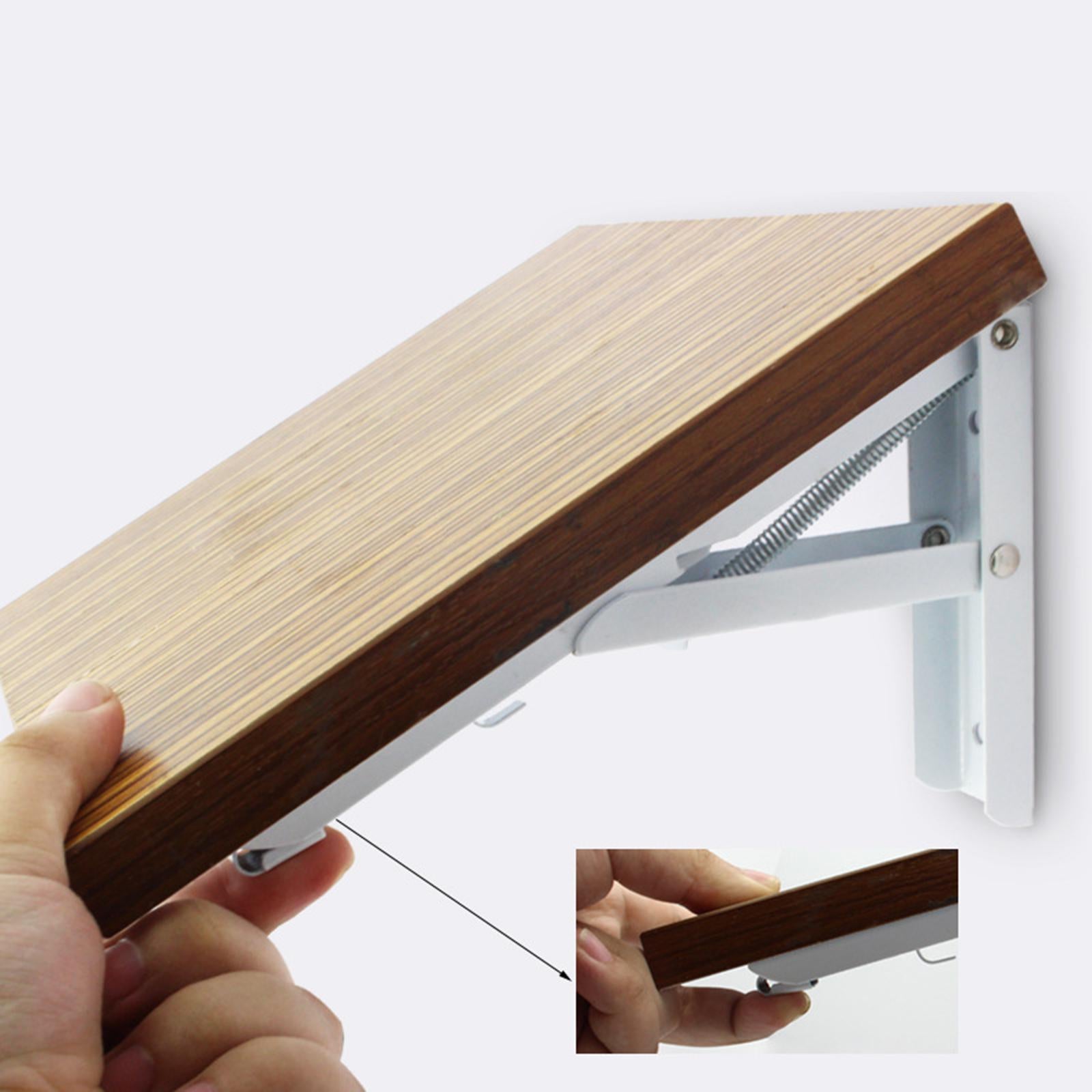 Metal Triangle Folding Angle Bracket Shelf Bracket DIY for Home Storage 10in white