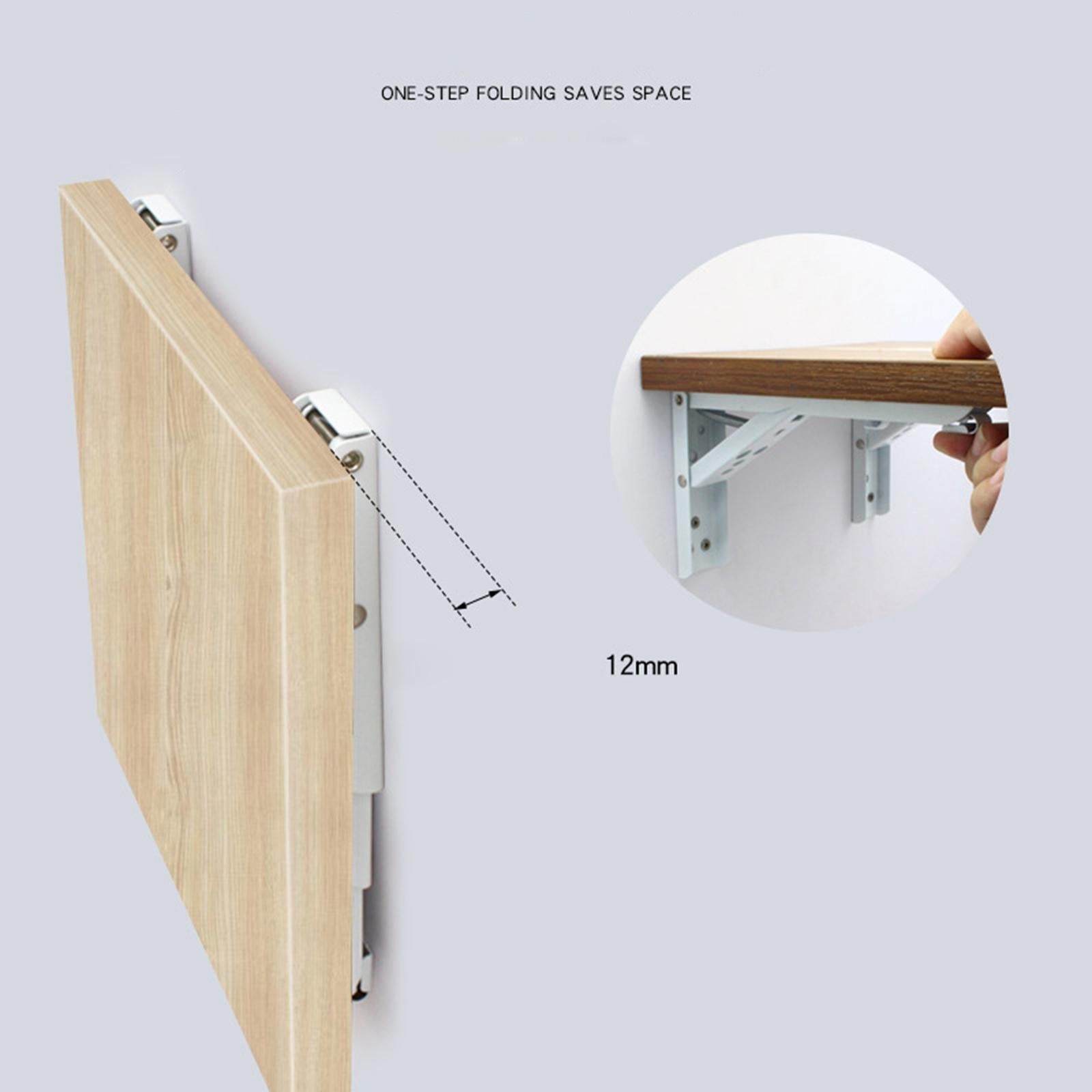 Metal Triangle Folding Angle Bracket Shelf Bracket DIY for Home Storage 14in white