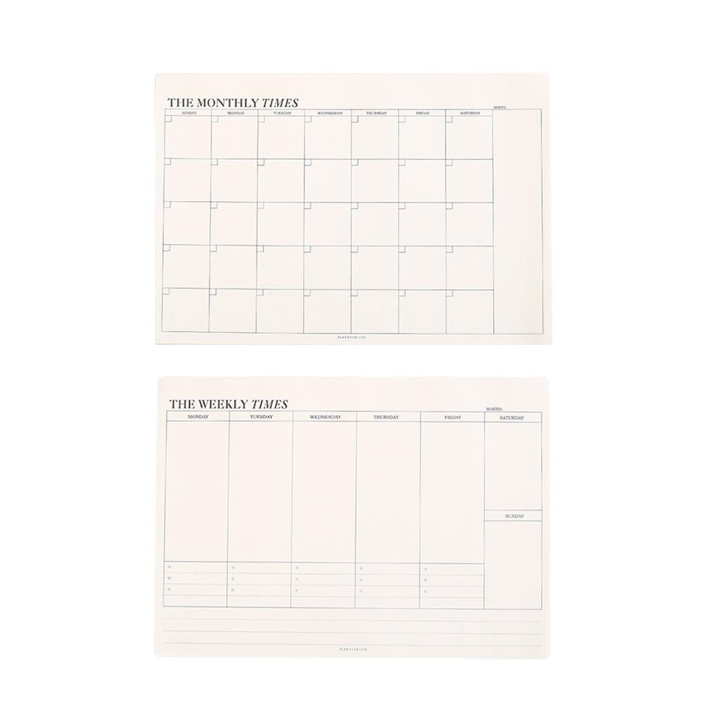 Paper Monthly Calendar Pad Tear-Off Pad Planner Collections for Notes Agenda Month