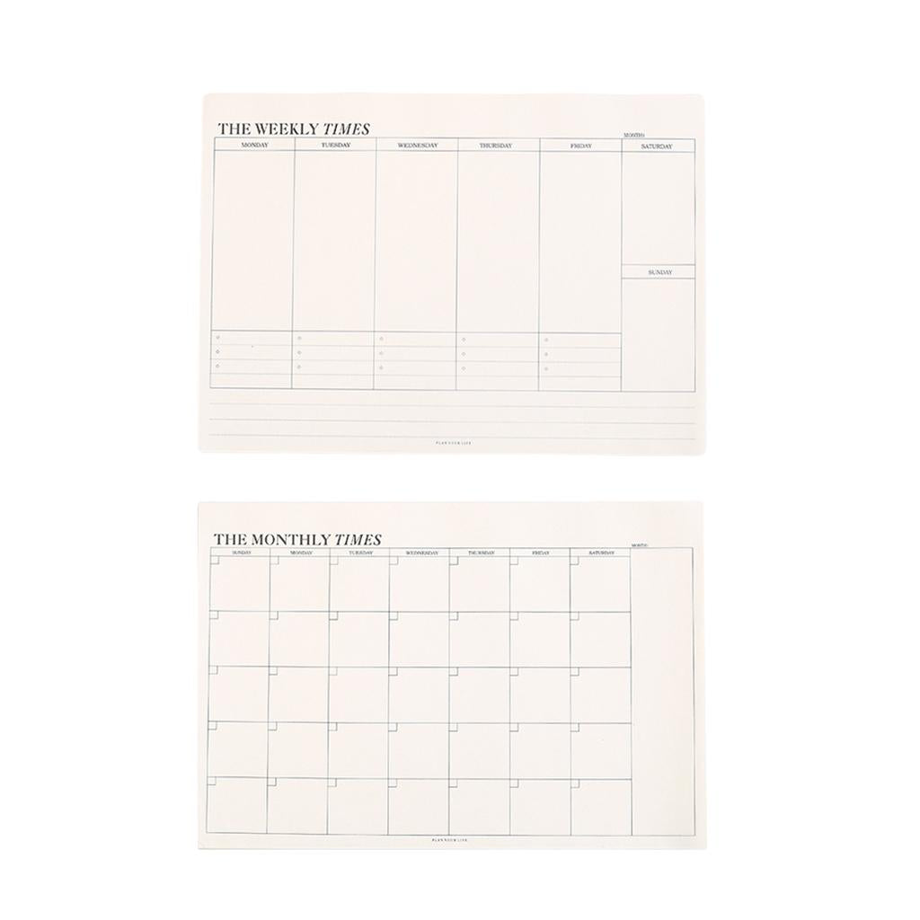 Paper Monthly Calendar Pad Tear-Off Pad Planner Collections for Notes Agenda Month