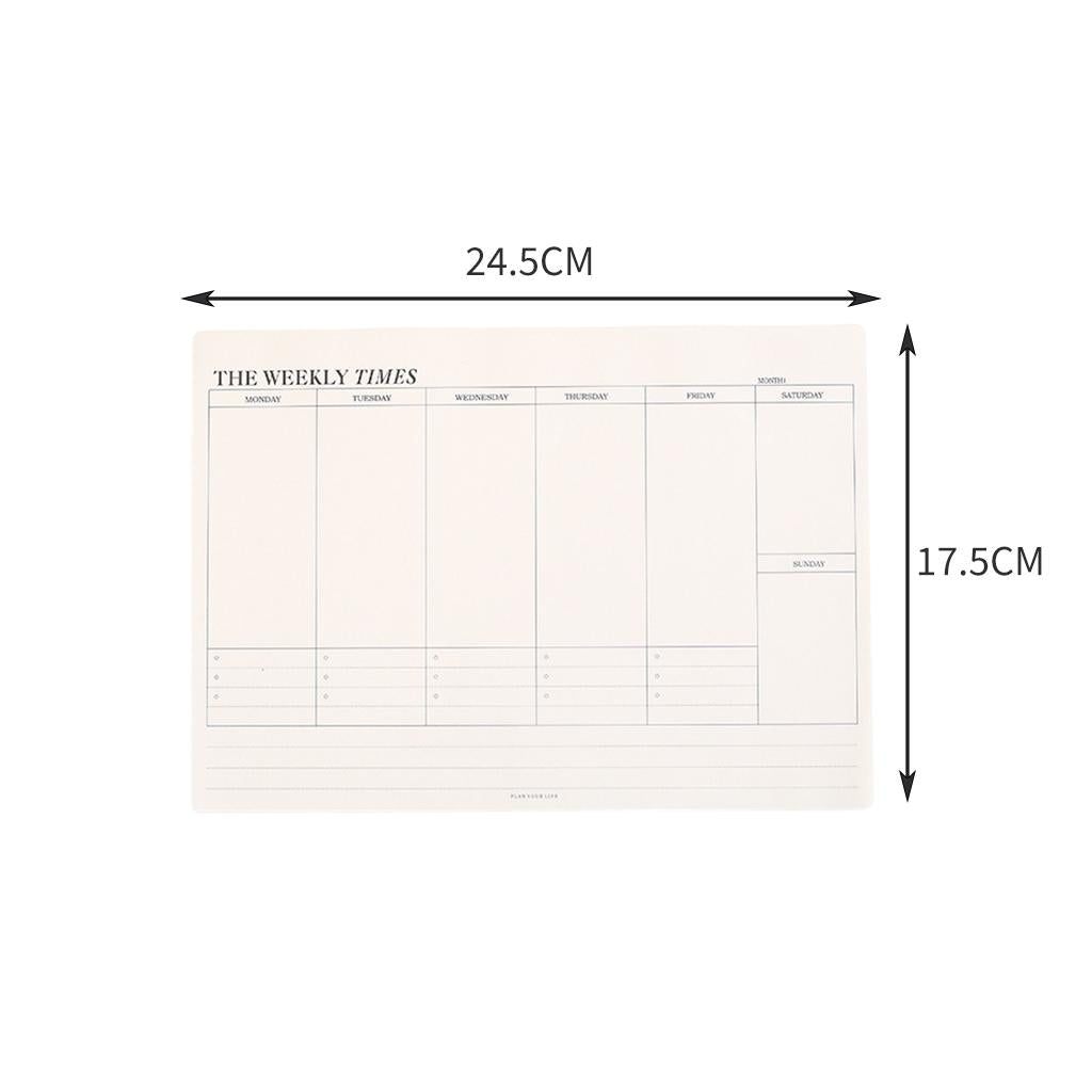 Paper Monthly Calendar Pad Tear-Off Pad Planner Collections for Notes Agenda Week