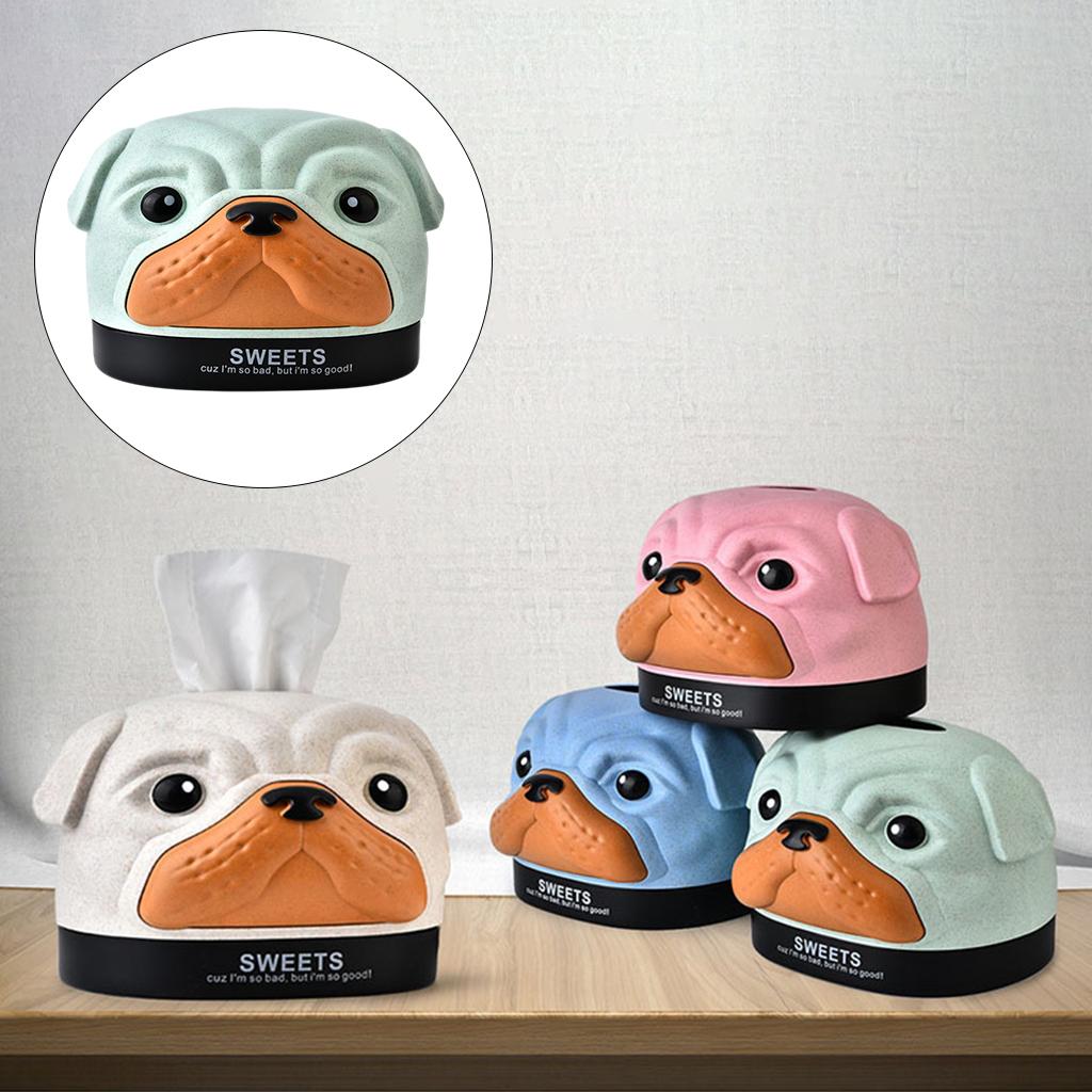 Cute Tissue Box Ornament Craft for Desktop Bedroom Kitchen green dog